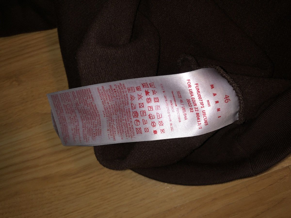 Marni Marni Graphic Print Brown Hoodie - Size Extra Small Size US XS / EU 42 / 0 - 5 Thumbnail