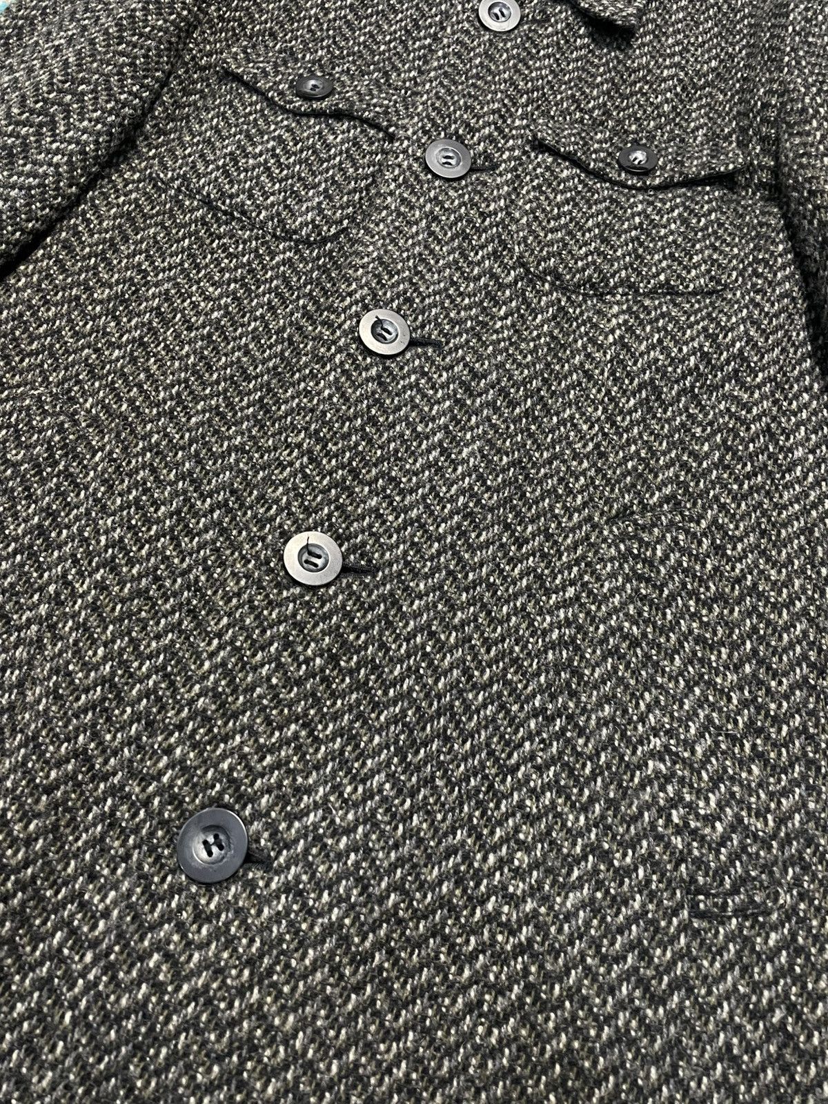 Japanese Brand PPFM HERRINGBONE Wool Long Jacket Heavy Coat Size US M / EU 48-50 / 2 - 4 Thumbnail