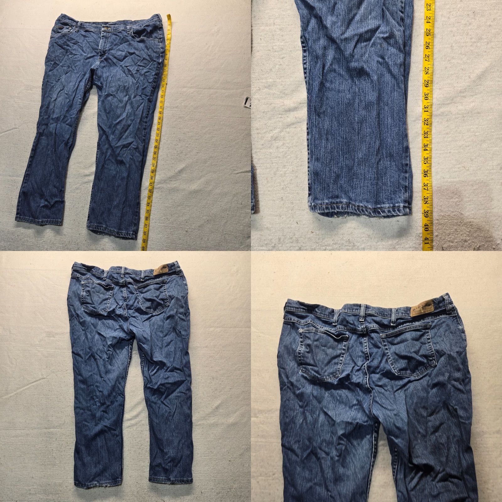 Denime RIDERS DENIM Jeans Blue Denim Pants 24W Plus Women Stretch Straight High Rise 9 in Belt Loops 5-Pocket Modern Vintage No Size 42" / US 20 - 8 Thumbnail