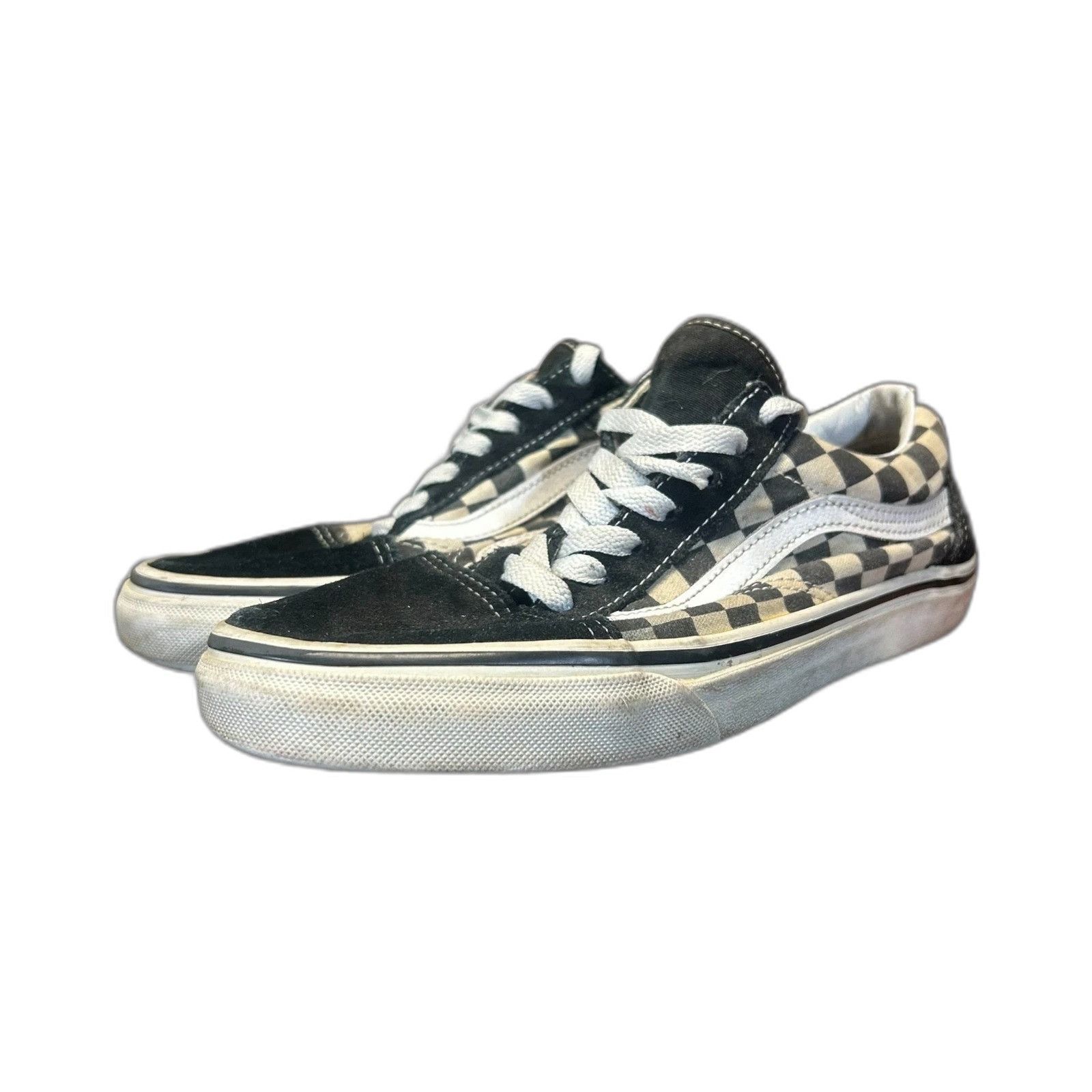 Vans Vans Old Skool Low Top Blue White Checkered Sneakers Women's Size US 7.5 / EU 40-41 - 5 Thumbnail