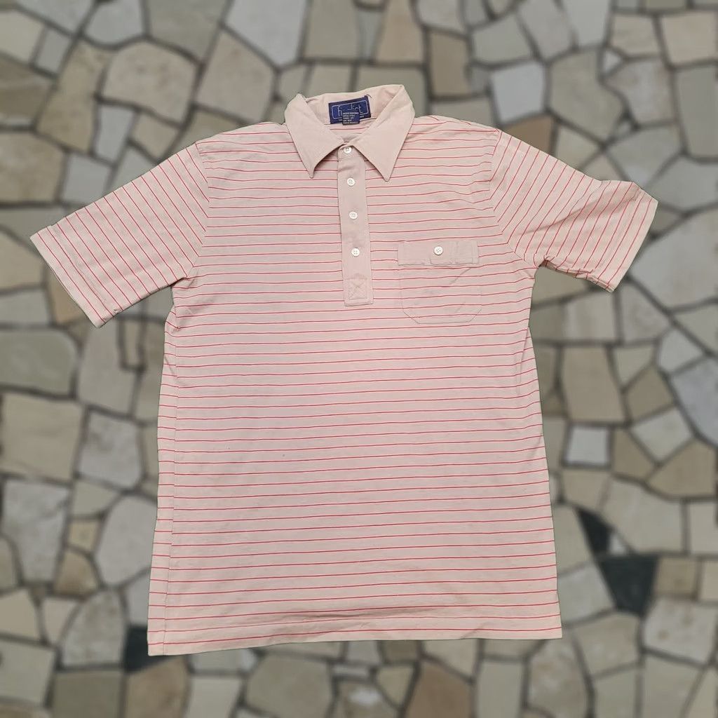 Vintage VTG Finalist Dagger Collar Knit Polo Mens XS Horizontal Stripe Shirt Size US XS / EU 42 / 0 - 1 Thumbnail
