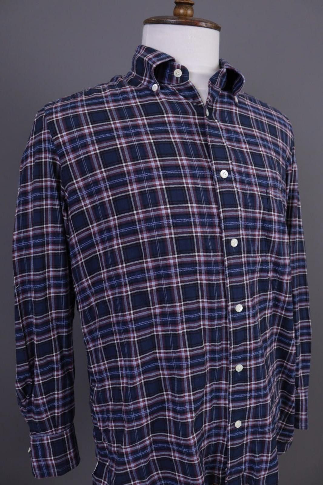 Designer Giampaolo Archivio Check Flannel Shirt Size 43 / 17 Size US M / EU 48-50 / 2 - 6 Thumbnail
