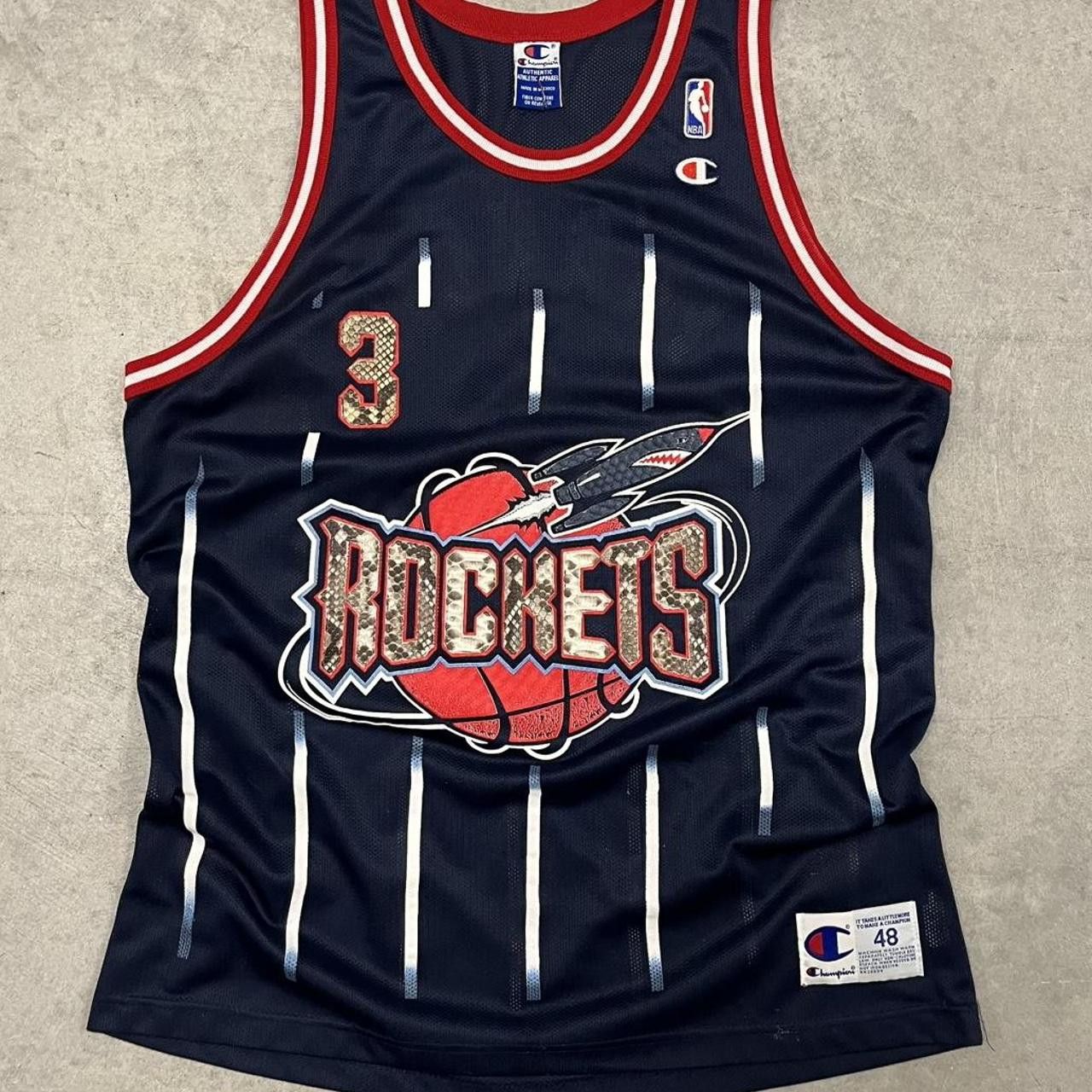 Champion × Eric Emanuel × Vintage Very Rare Eric Emanuel Steve Francis Houston Rockets Jersey Size US XL / EU 56 / 4 - 2 Thumbnail
