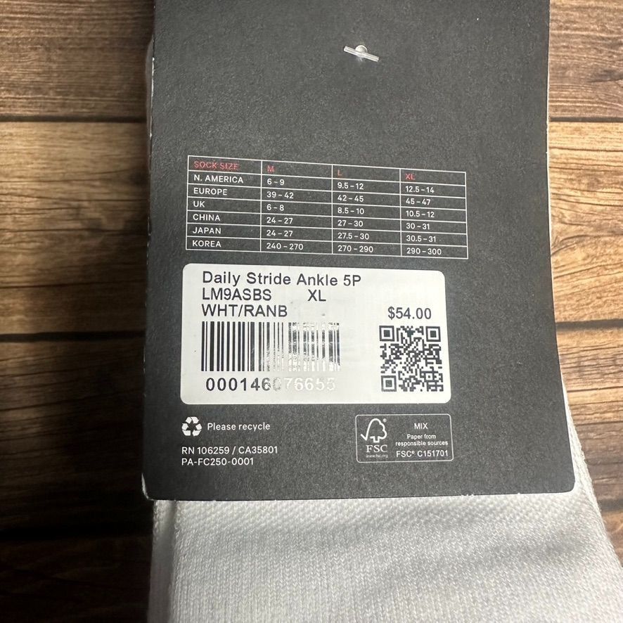 Lululemon Lululemon Men's Daily Stride Ankle Socks 5 Pack NWT Size XL Size ONE SIZE - 7 Thumbnail