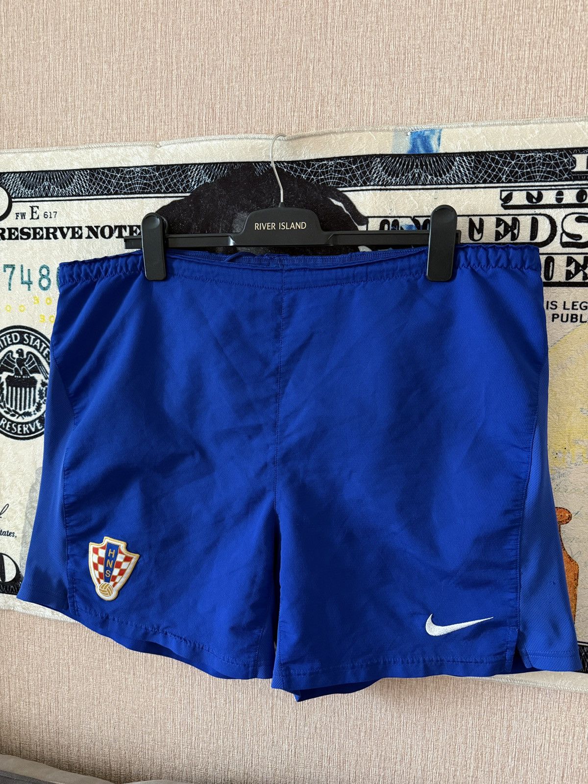 Nike Nike Croatia Football Shorts Blue Soccer National Team Size US 34 / EU 50 - 3 Thumbnail