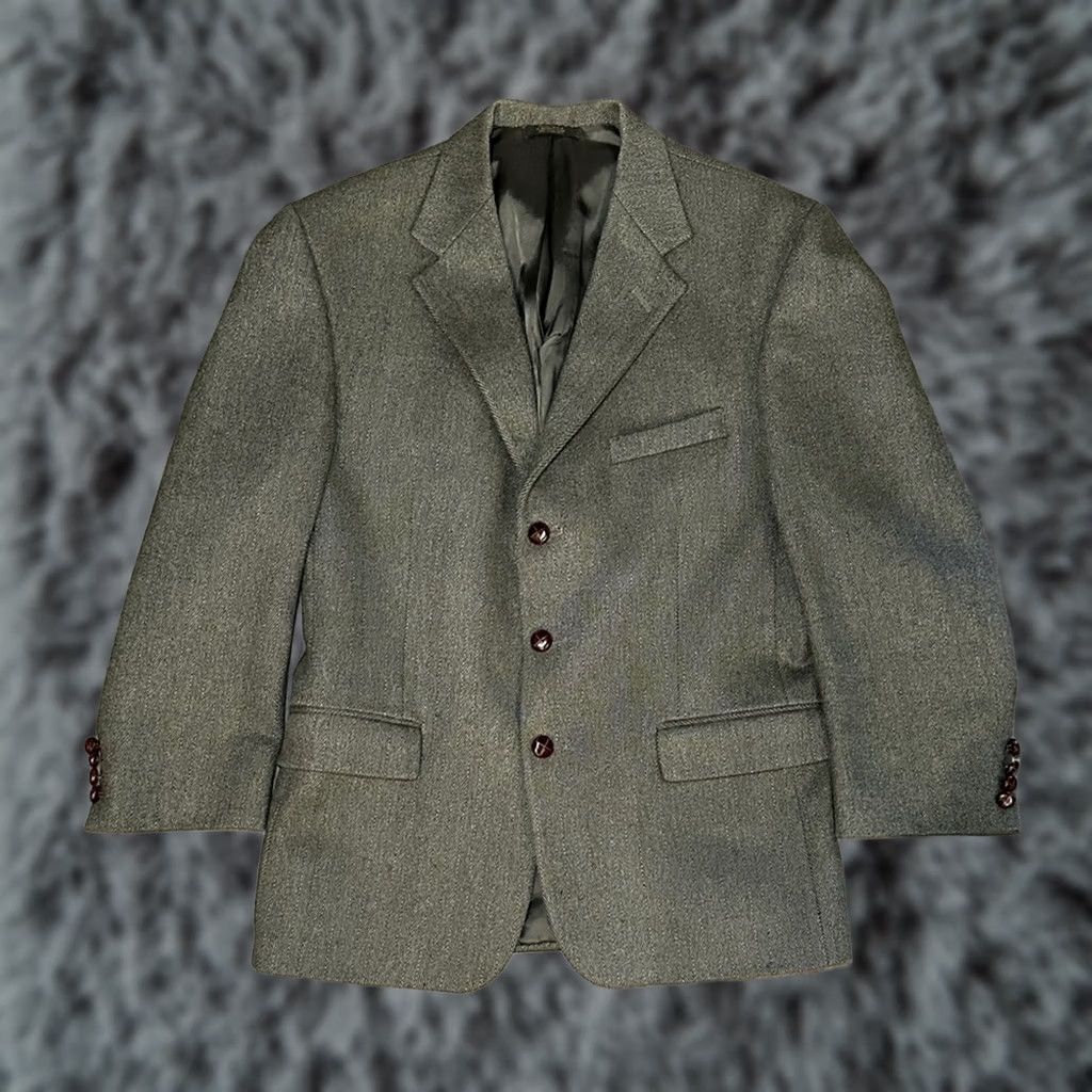 Orvis Orvis Blazer Men 42R Olive Herringbone Heavy Tweed Wool 2 Piece Buttoned Blazer - 42R Size 42R - 1 Thumbnail