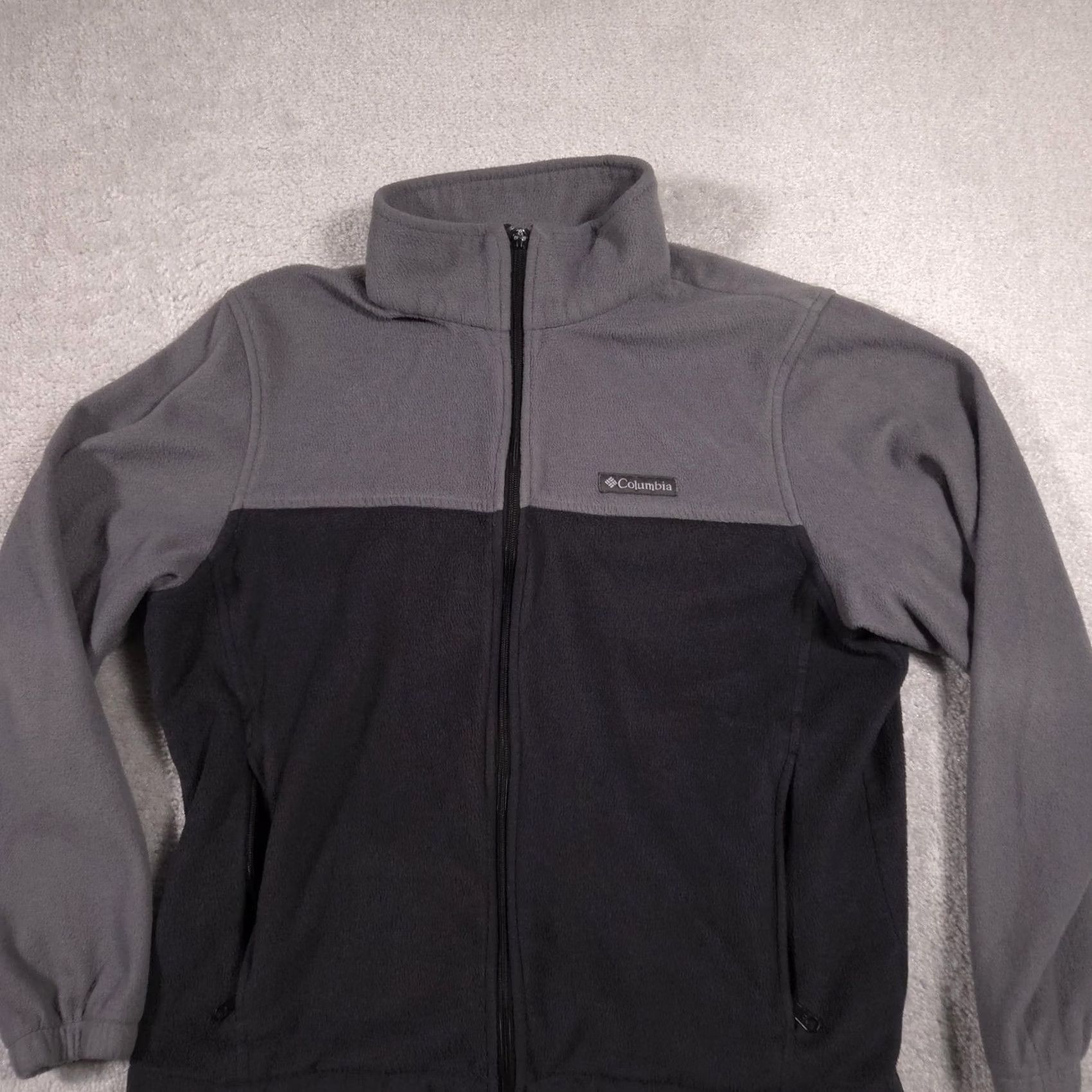 Vintage Columbia Fleece Jacket Mens Large Black Full Zip Stand Collar Pockets Hiking Windbreaker Size US L / EU 52-54 / 3 - 4 Thumbnail