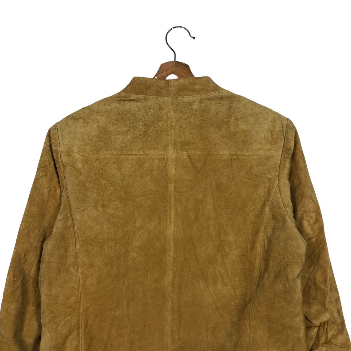Japanese Brand 📌Cropped Suede Leather Jacket Fagiolino Issey Miyake Size US M / EU 48-50 / 2 - 10 Thumbnail