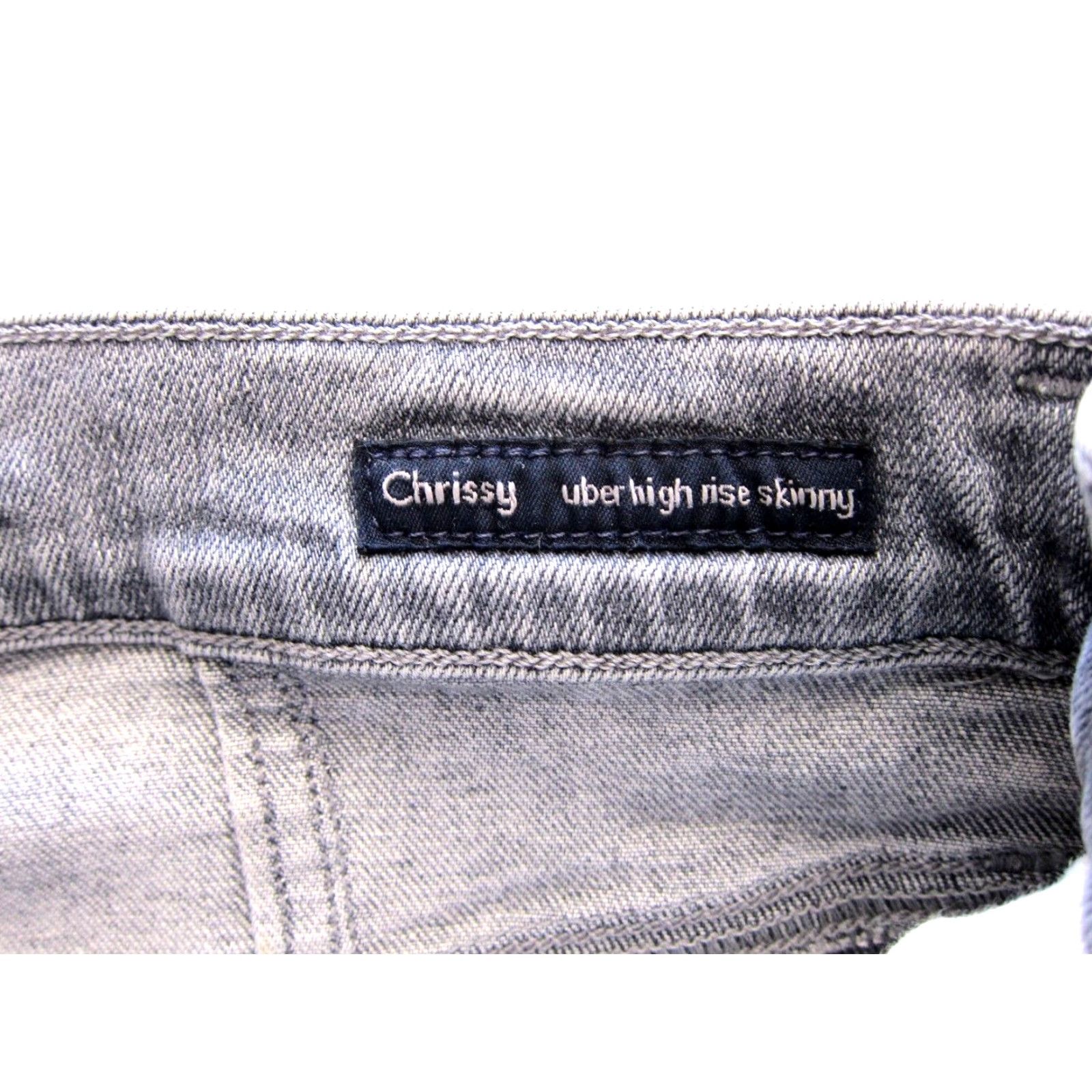 Citizens Of Humanity Citizens Of Humanity Cotton Stretch Chrissy Uber High Rise Skinny Grey Jean 27 Size 27" / US 4 / IT 40 - 5 Thumbnail