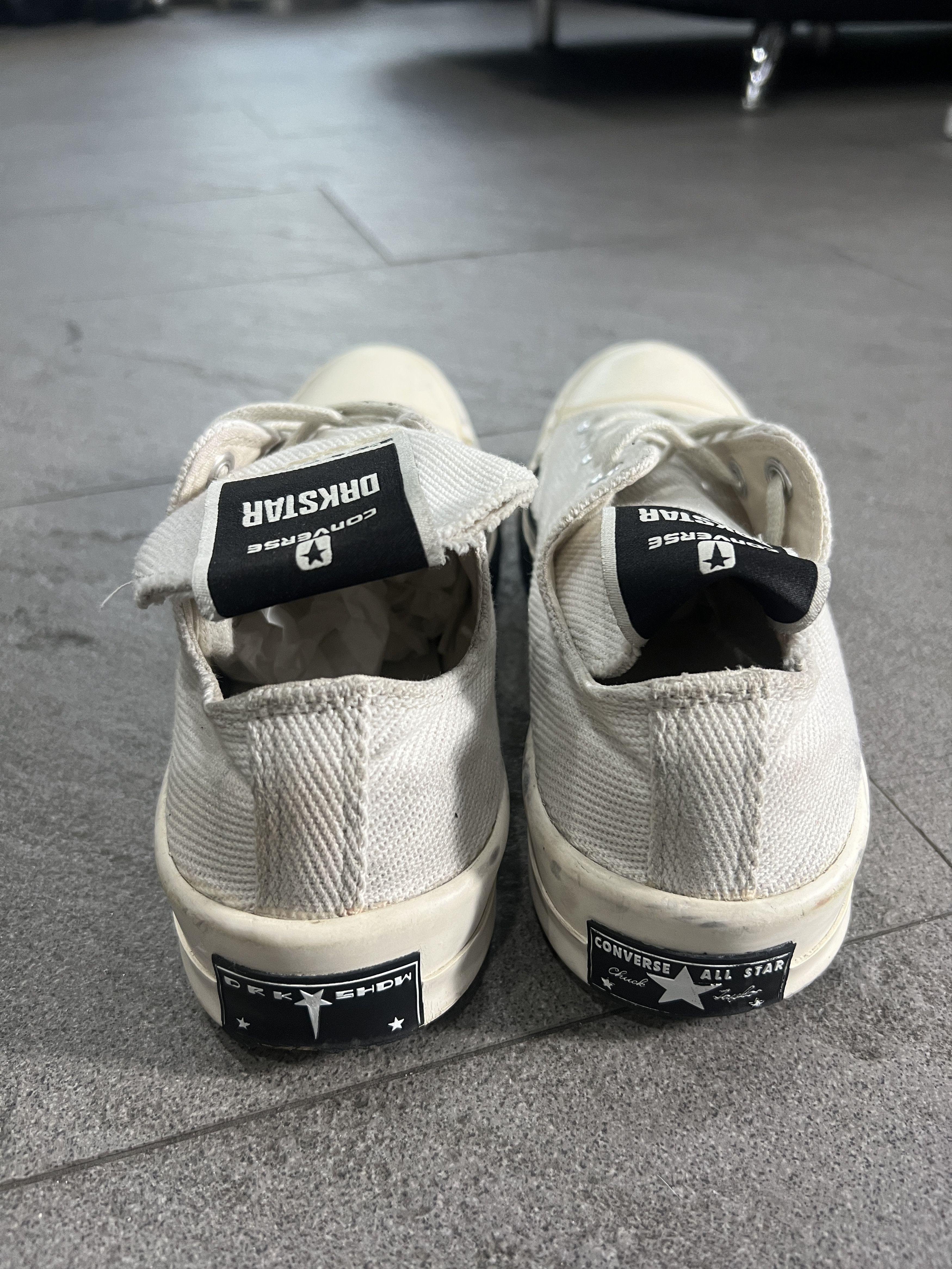 Converse × Rick Owens Drkshdw Converse x Rick Owens DRKSHDW DRKSTAR Low White EU39.5 Size US 6.5 / EU 39-40 - 4 Thumbnail