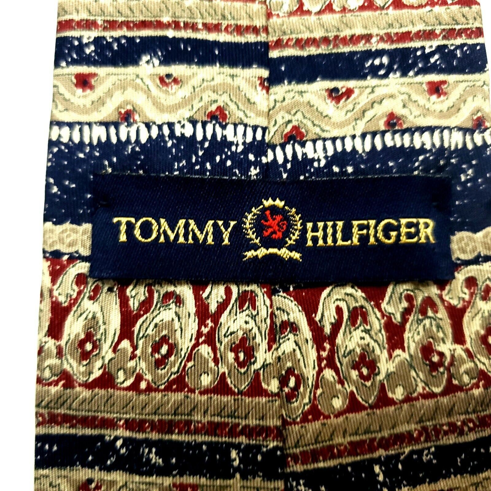 Tommy Hilfiger Tommy Hilfiger Blue Red Green Two Tone Silk Tie Wide Size ONE SIZE - 3 Thumbnail