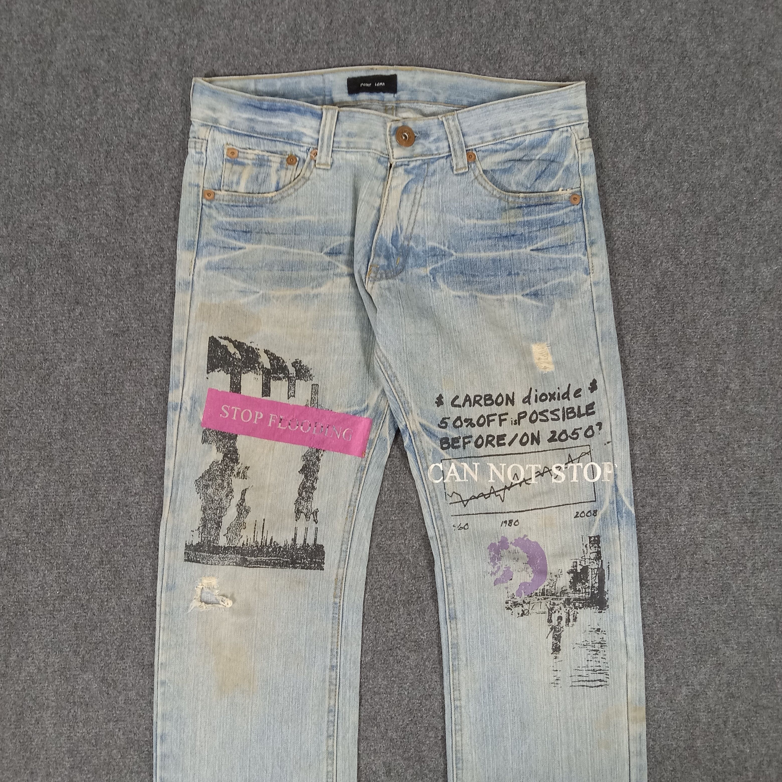 If Six Was Nine × Japanese Brand × Vintage Point Loma Japanese Brand Art Rising Denim Jeans Size US 32 / EU 48 - 2 Thumbnail