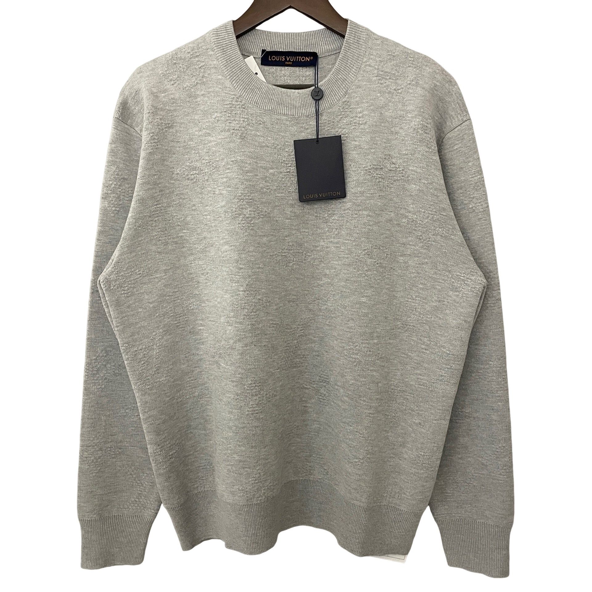 Louis Vuitton Louis Vuitton Monogram Embossed Knit Sweater Size M Size US M / EU 48-50 / 2 - 1 Thumbnail