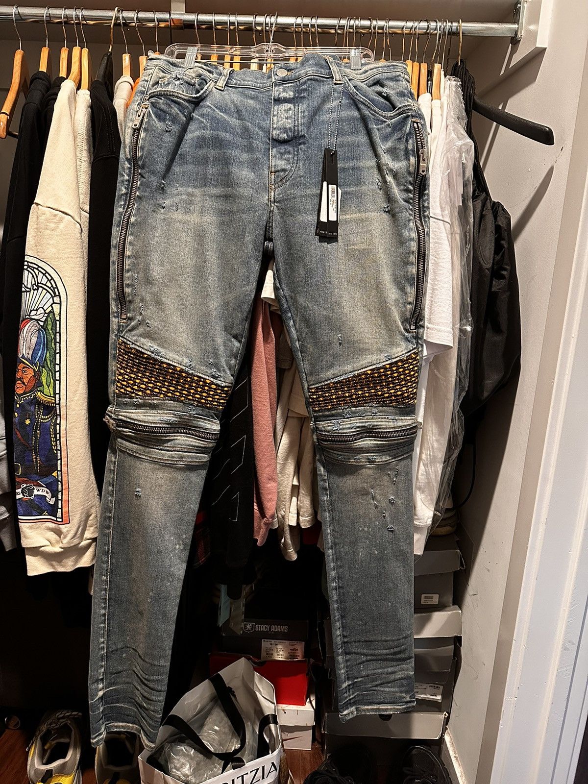Amiri Blue Velvet PJ MX2 Jeans Size US 36 / EU 52 - 1 Thumbnail