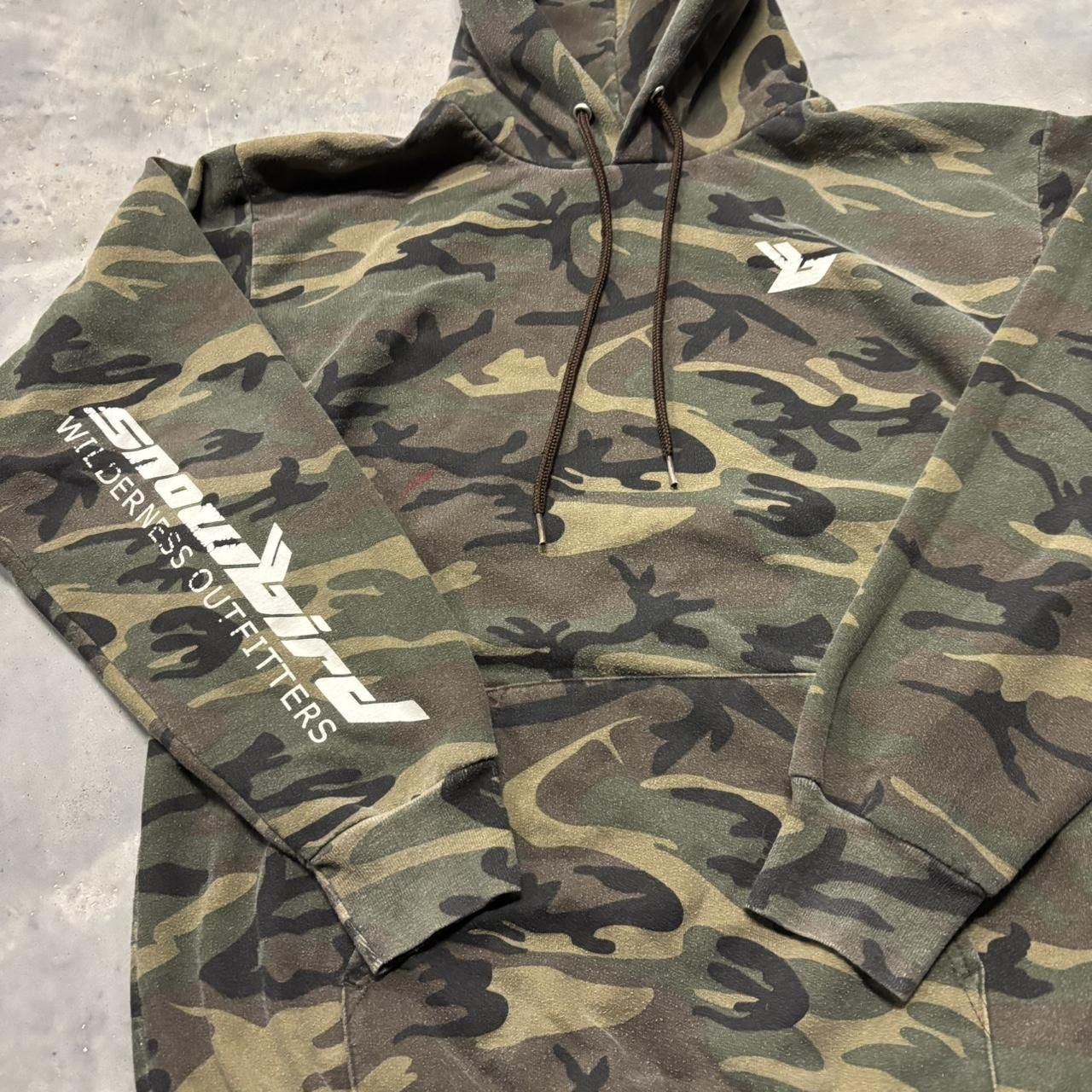 Japanese Brand × Vintage Crazy Vintage Y2K/2000s Grunge Camo Streetwear Skater Style Hoodie! Size US M / EU 48-50 / 2 - 5 Thumbnail