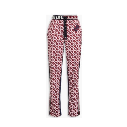 Dolce & Gabbana o1y0925 Logo Jogger in Burgundy/White Size 26" / US 2 / IT 38 - 1 Thumbnail