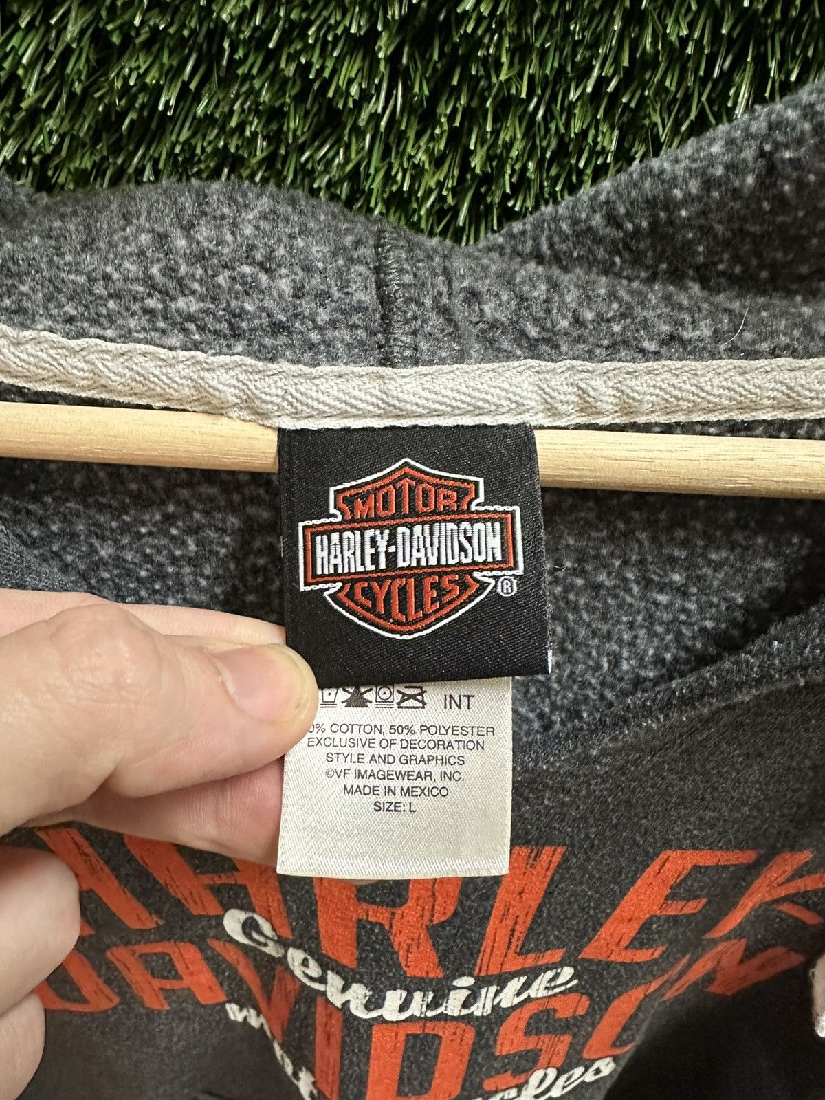 Harley Davidson Harley Davidson Spellout Hoodie Large Size L / US 10 / IT 46 - 3 Thumbnail