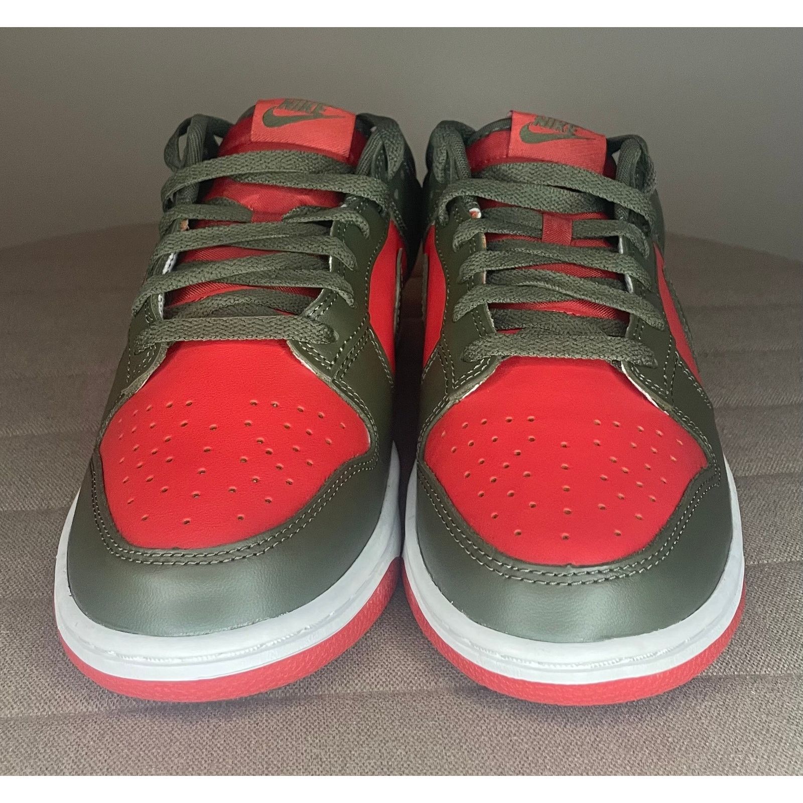 Nike Nike Dunk Low Retro Mystic Red Cargo Khaki - Size 8.5 Men's Size US 8.5 / EU 41-42 - 4 Thumbnail