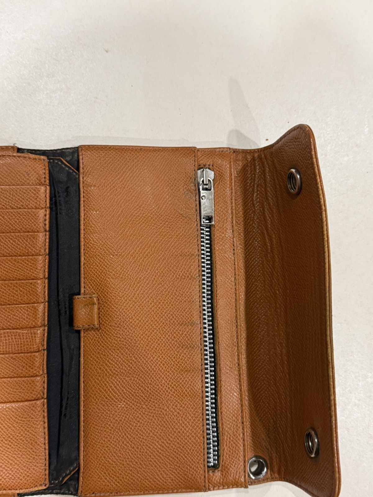 Chrome Hearts Chrome Hearts Wave Wallet Brown Leather Silver Cross Balls Size ONE SIZE - 12 Thumbnail
