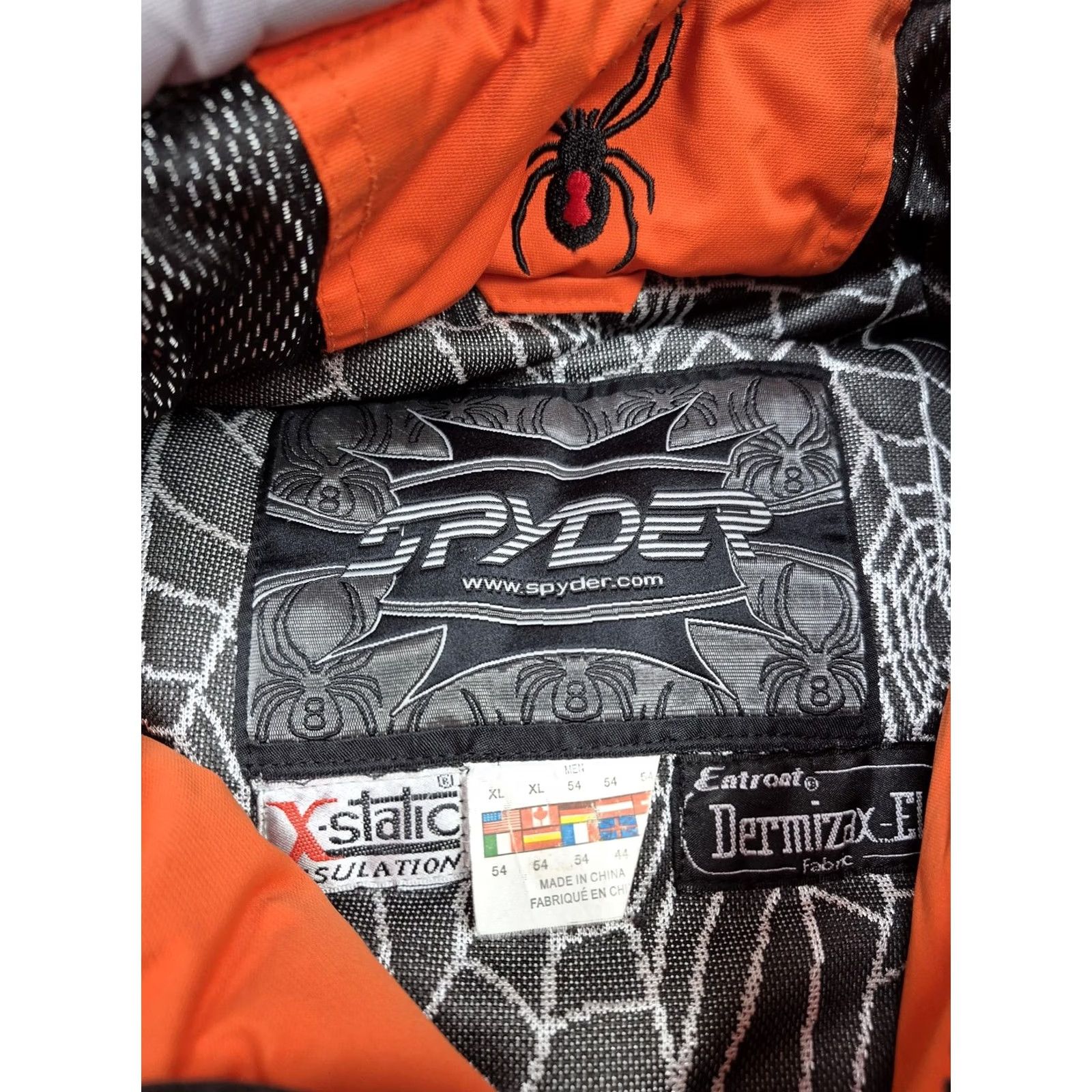 Spyder VTG Spyder Dermizax EV X-Static Insulation Ski Jacket Mens XL 20,000mm Orange Size US XL / EU 56 / 4 - 4 Thumbnail