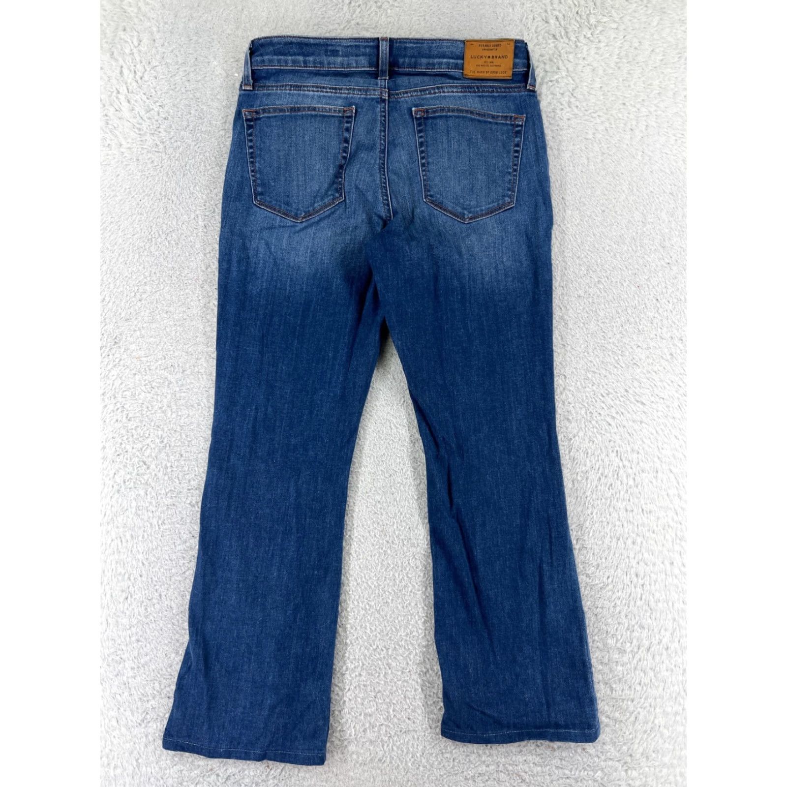 Lucky Brand VINTAGE Lucky Brand Jeans Women 4 Blue Denim Ankle Mid Rise 5-Pocket Lace/Logo Button Zip Cotton Blend Size 27" / US 4 / IT 40 - 2 Thumbnail