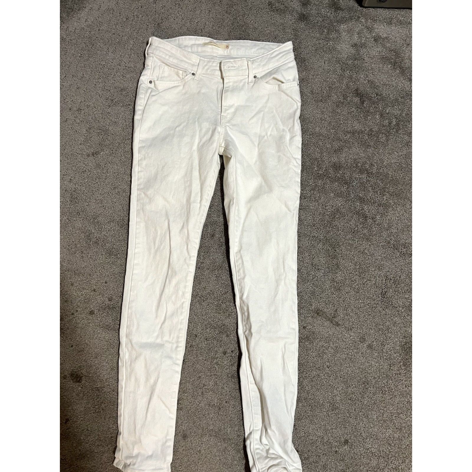 Levi's Levi's 711 Skinny Womens Jeans White 26x30 Size 26" / US 2 / IT 38 - 4 Thumbnail