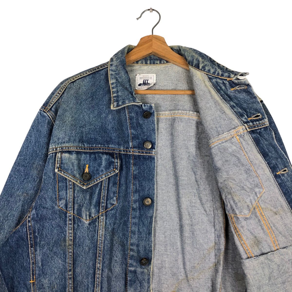 Japanese Brand 🔥Vtg Trucker Denim Jacket Worker Wear Basic Union Made Size US M / EU 48-50 / 2 - 11 Thumbnail