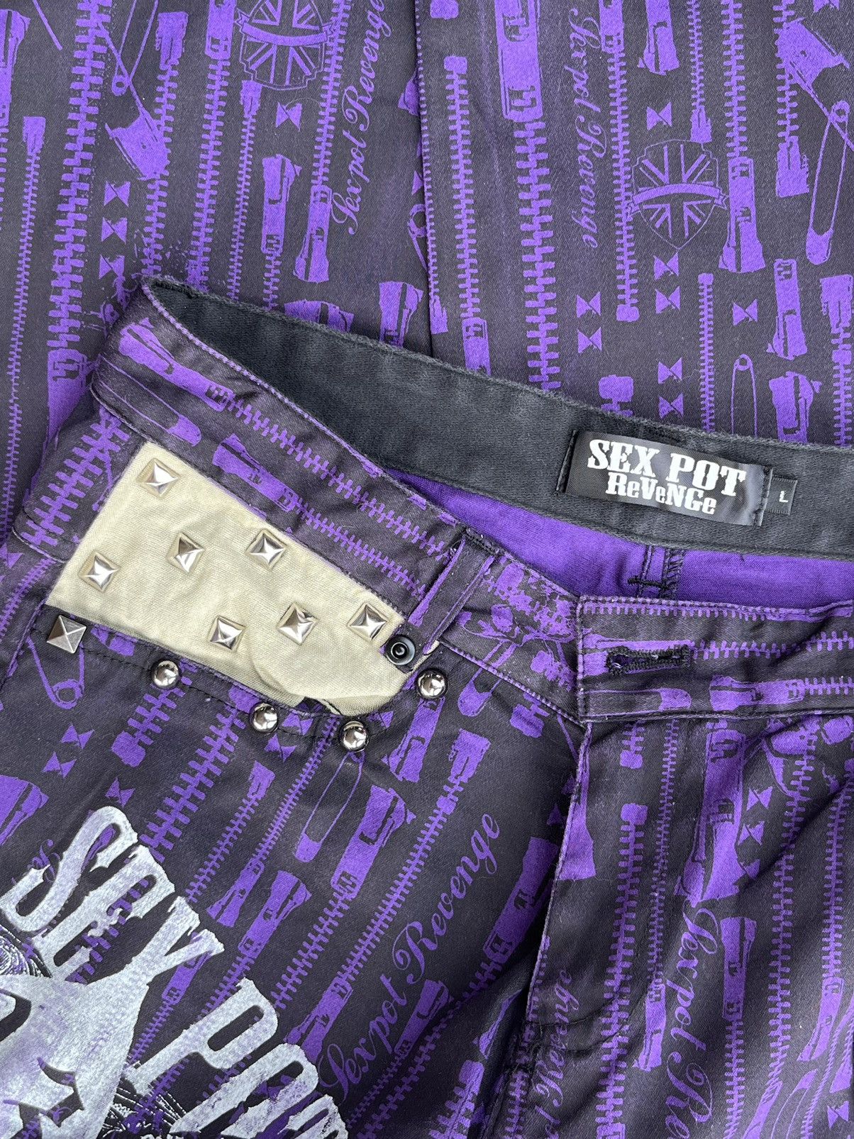 Japanese Brand × Seditionaries Bastard Punk Last Stand by The Sex Pot Revenge Skull Pants Size US 29 - 9 Thumbnail