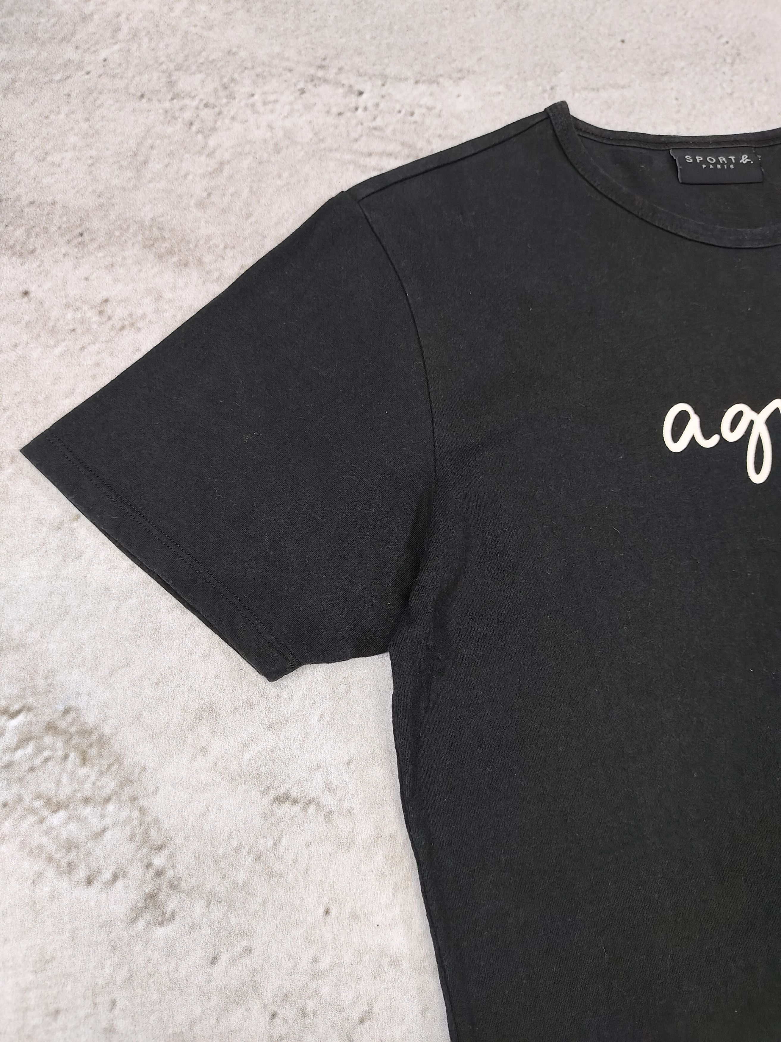 agnes b. 2000s Agnes B- Script Logo French Designer Minimalist Tee Size L / US 10 / IT 46 - 3 Thumbnail