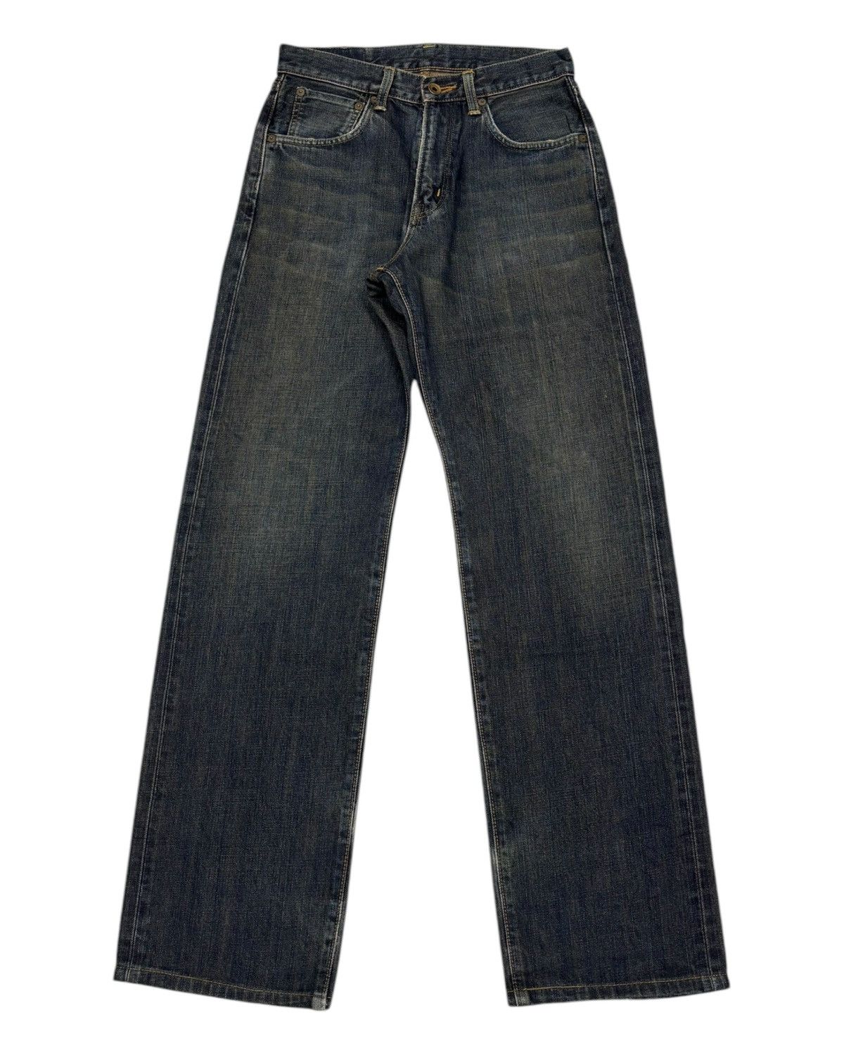 Edwin 🔥Vintage 90s Edwin 505x Selvedge Distressed Denim Jeans Size US 28 / EU 44 - 9 Thumbnail