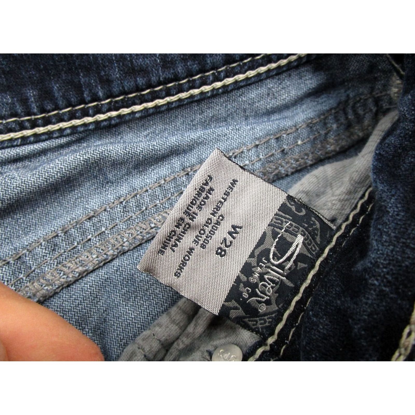 Silver Jeans Co. VINTAGE Silver Jeans Suki Capri Jeans Women 28 Dark Wash Stretch Denim Blue 90s Mens Womens Girls Size 28" / US 6 / IT 42 - 5 Thumbnail