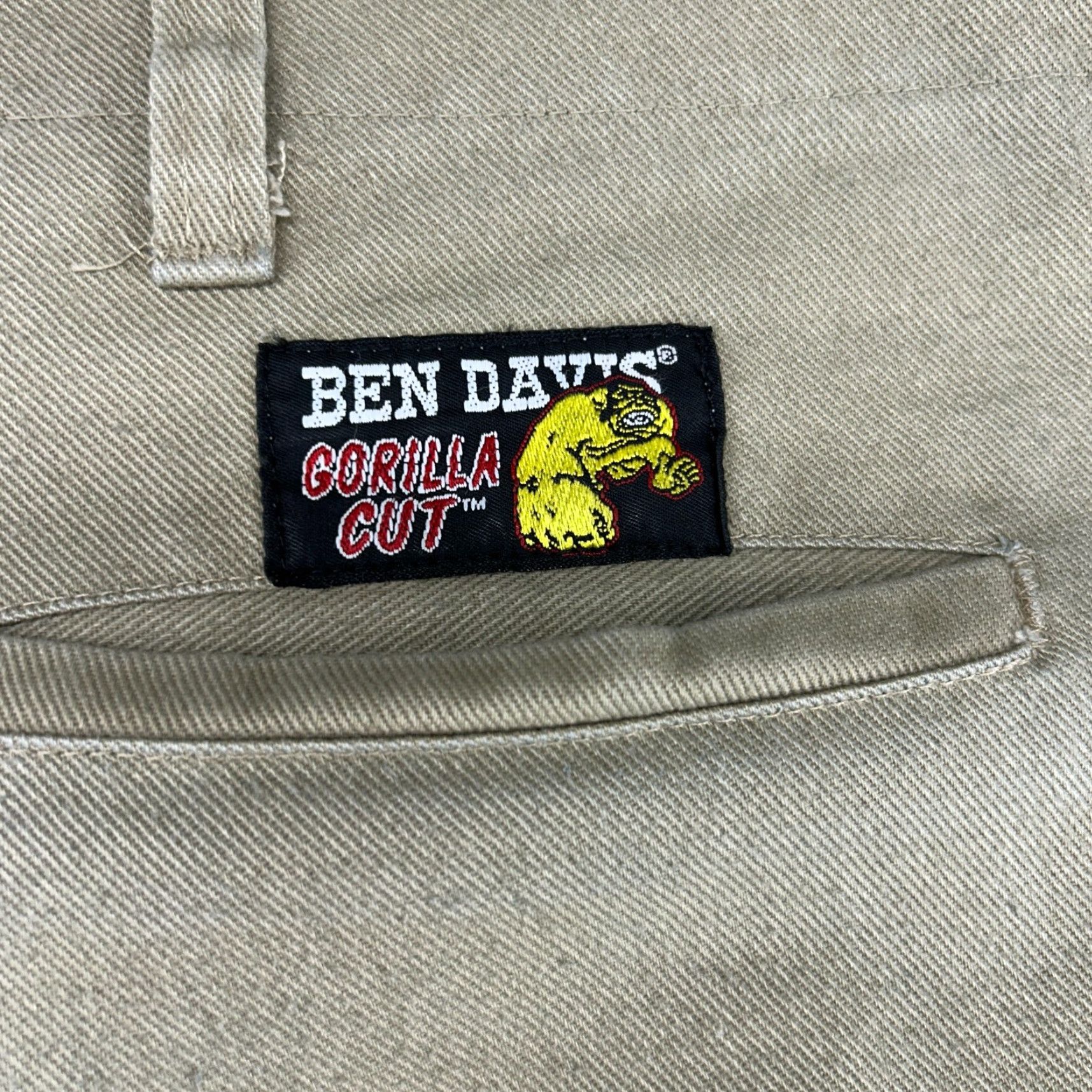 Ben Davis VINTAGE Ben Davis Pants Mens 48x31 Beige Straight Gorilla Cut Baggy Skater 90s Size US 32 / EU 48 - 7 Thumbnail