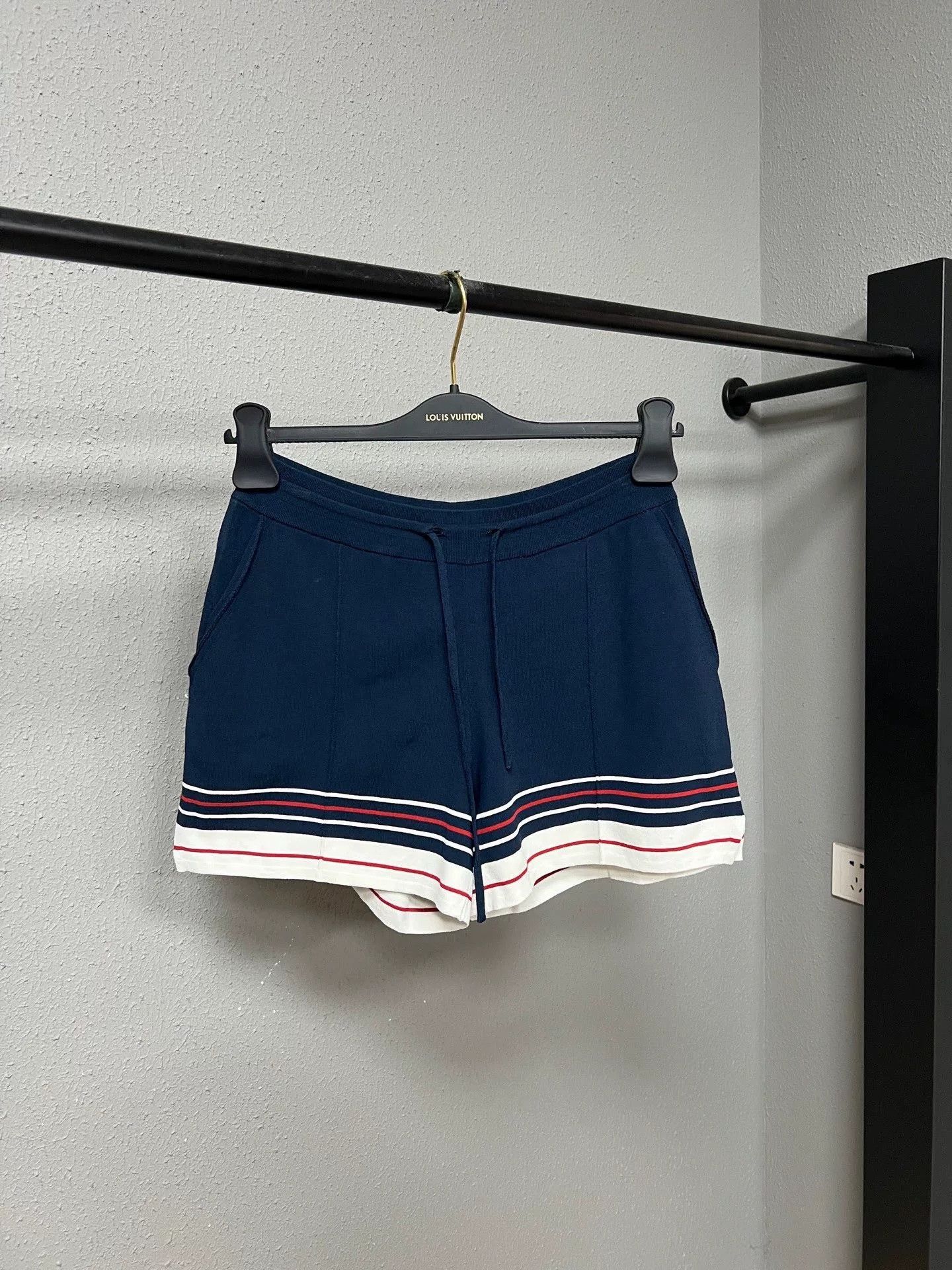 Thom Browne Thom Browne Blue White Striped Knit Shorts Size US 38 / EU 54 - 1 Thumbnail