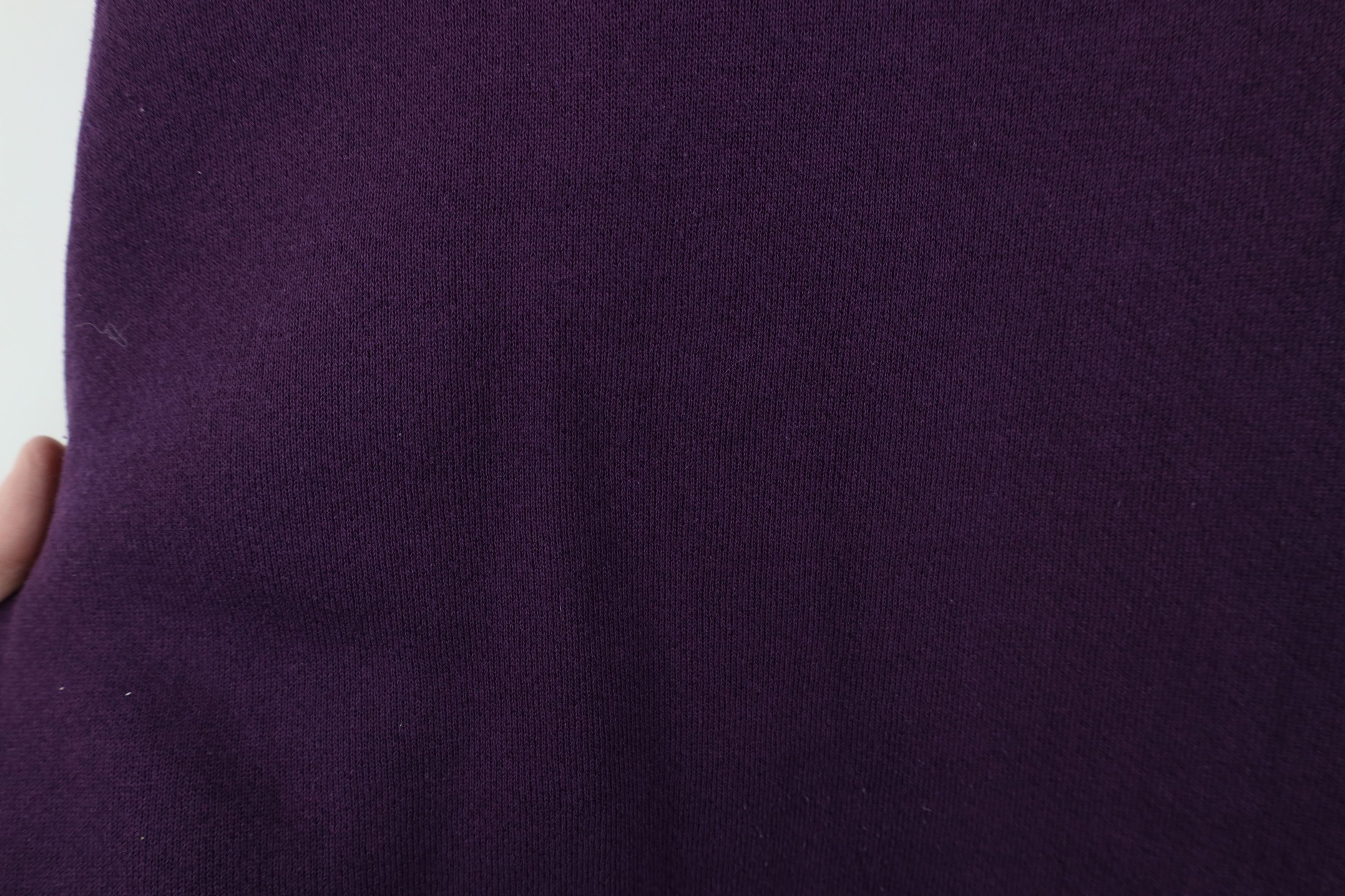 Vintage Vintage 90s Streetwear Blank Mock Neck Sweatshirt Purple USA Size L / US 10 / IT 46 - 6 Thumbnail