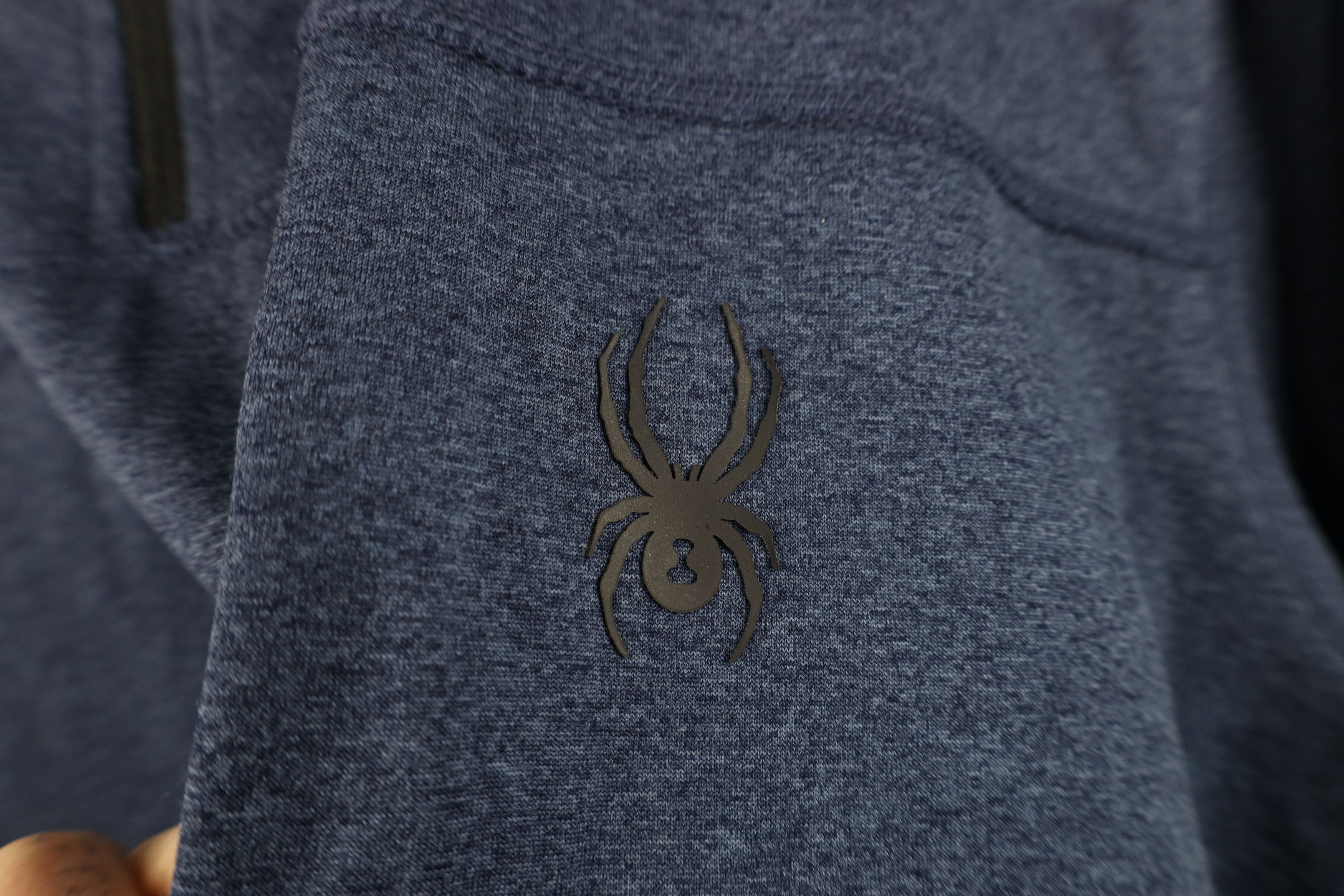 Spyder Spyder Knit 1/4 Half Zip Pullover Jacket Top Heather Blue Size US L / EU 52-54 / 3 - 4 Thumbnail