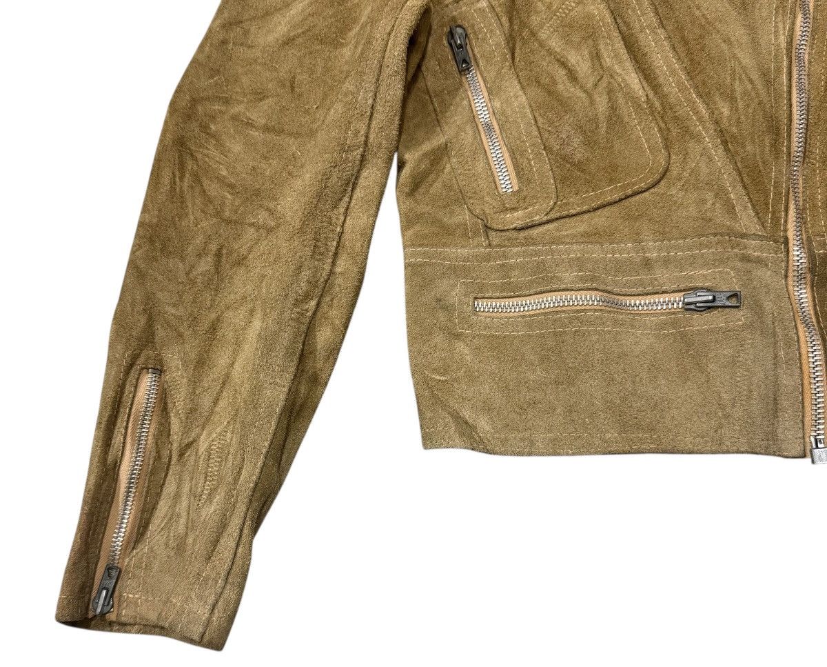 Leather Vintage 60s Double Collar Ailee Zipper Suede Leather Jacket Size S / US 4 / IT 40 - 4 Thumbnail
