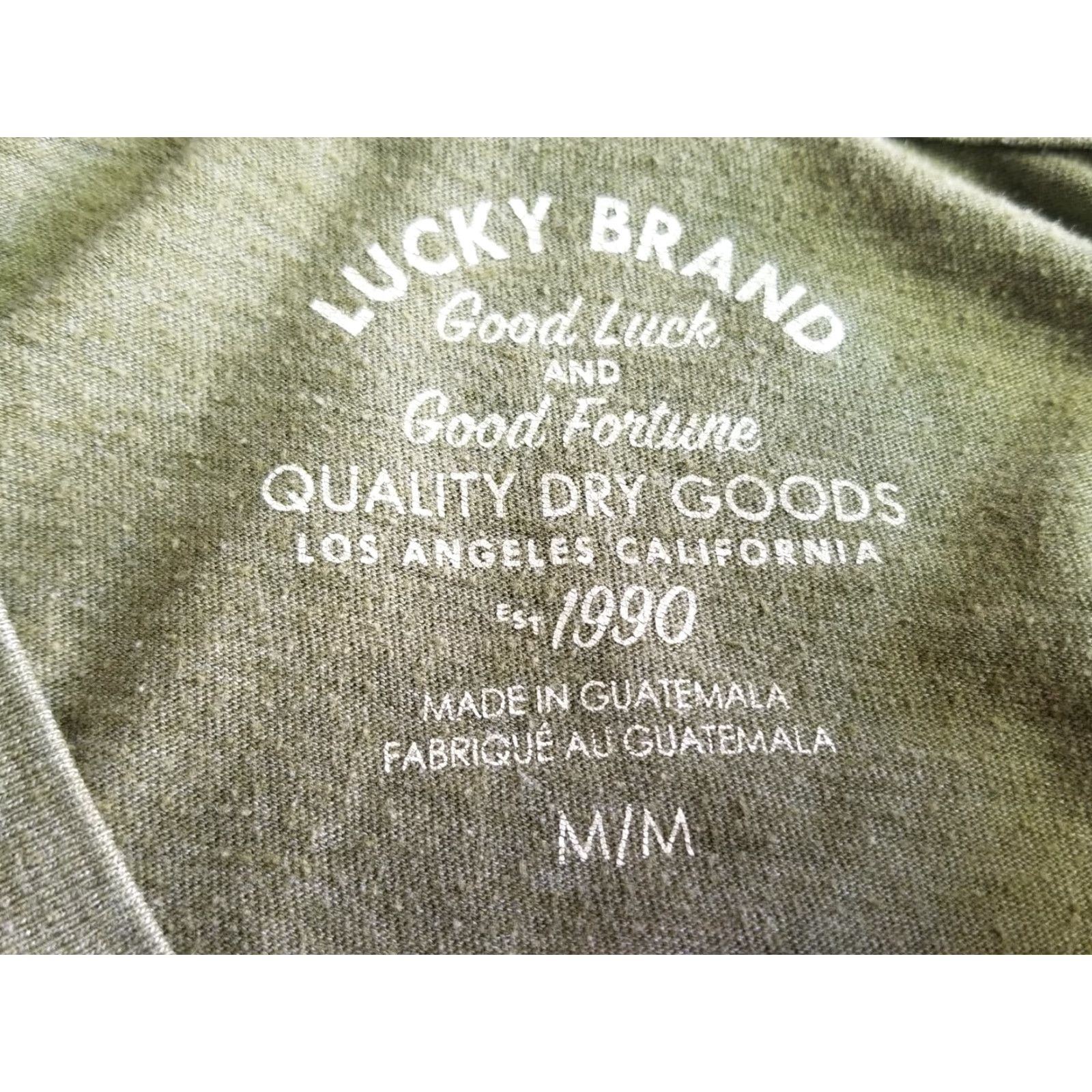 Lucky Brand LUCKY BRAND Green Dungarees Tee Shirt Short Sleeve Size Medium Size US M / EU 48-50 / 2 - 7 Thumbnail