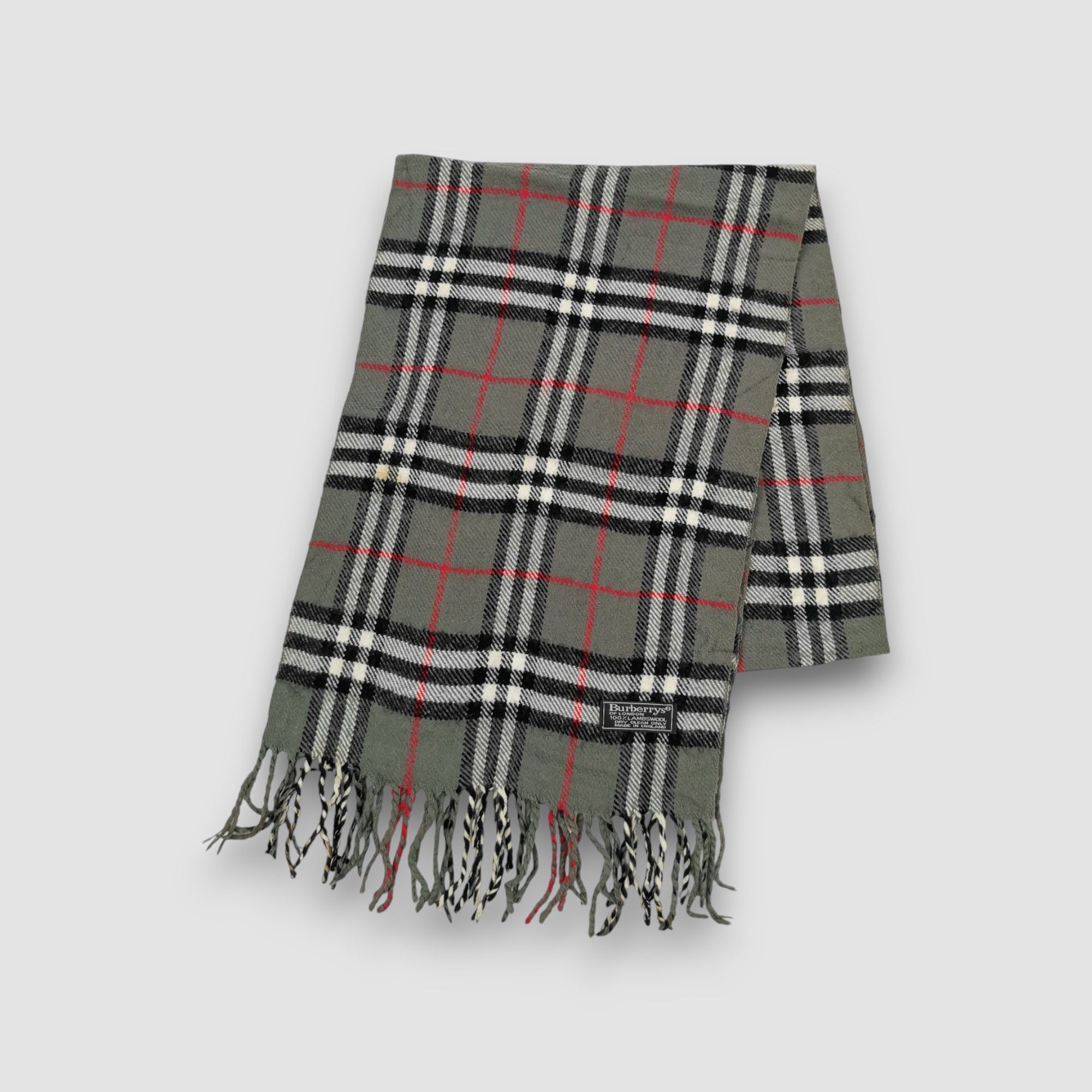 Burberry Vintage Burberry Scarf Tartan Plaid Muffler Wool Scarves Size ONE SIZE - 1 Thumbnail
