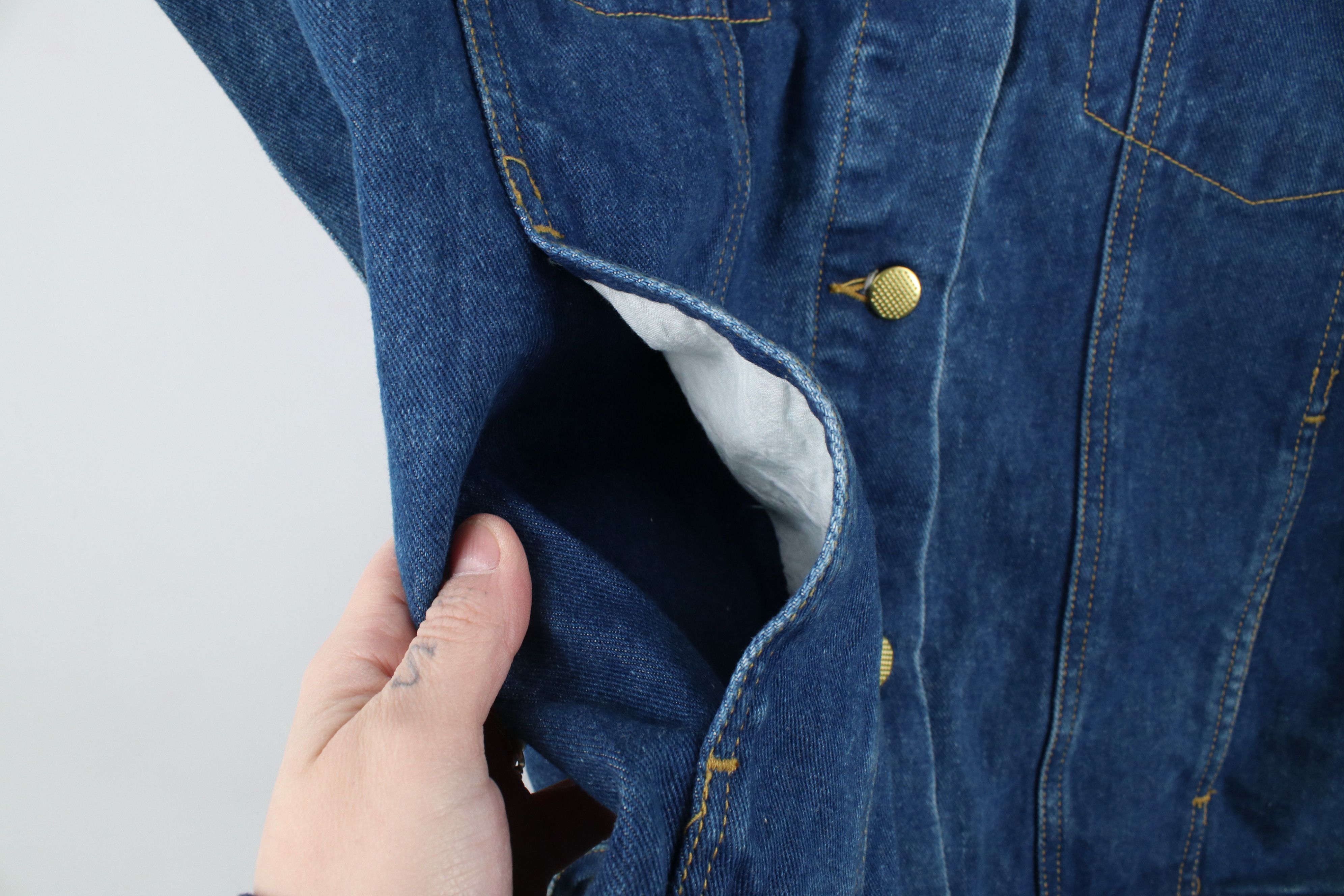Vintage Deadstock Vintage 90s Streetwear Sleeveless Denim Vest Size L / US 10 / IT 46 - 6 Thumbnail