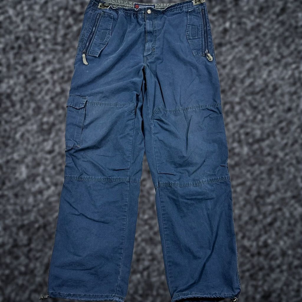 American Eagle Outfitters VINTAGE American Eagle Pants Mens 34x33 Navy Cargo Military Baggy Skater Y2K 90s Size US 34 / EU 50 - 1 Thumbnail