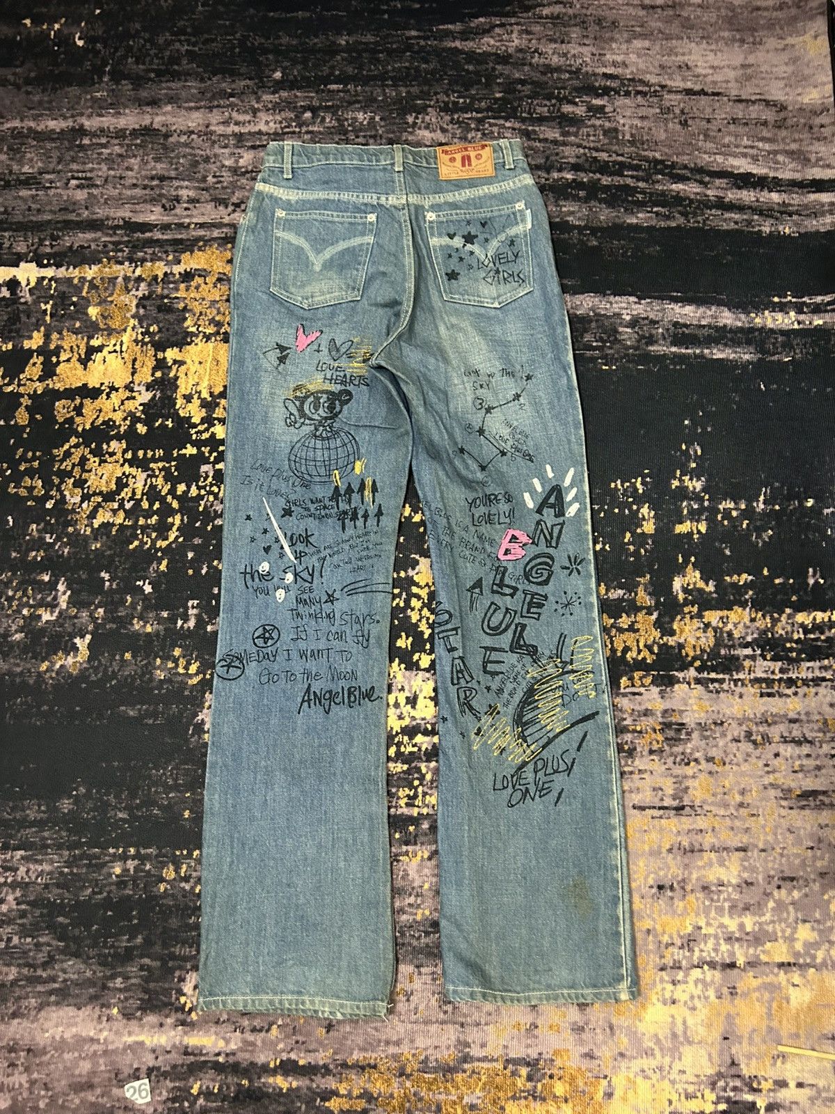 Angel Blue Vintage Angel Blue Claw Mark Faded Flare Jeans Size US 28 / EU 44 - 3 Thumbnail