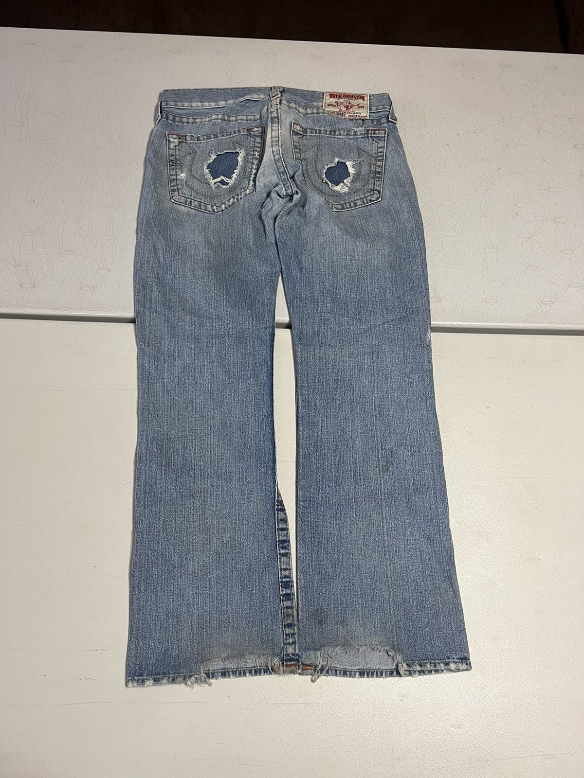 True Religion × Vintage Y2K true religion wide leg jeans Size US 36 / EU 52 - 2 Thumbnail