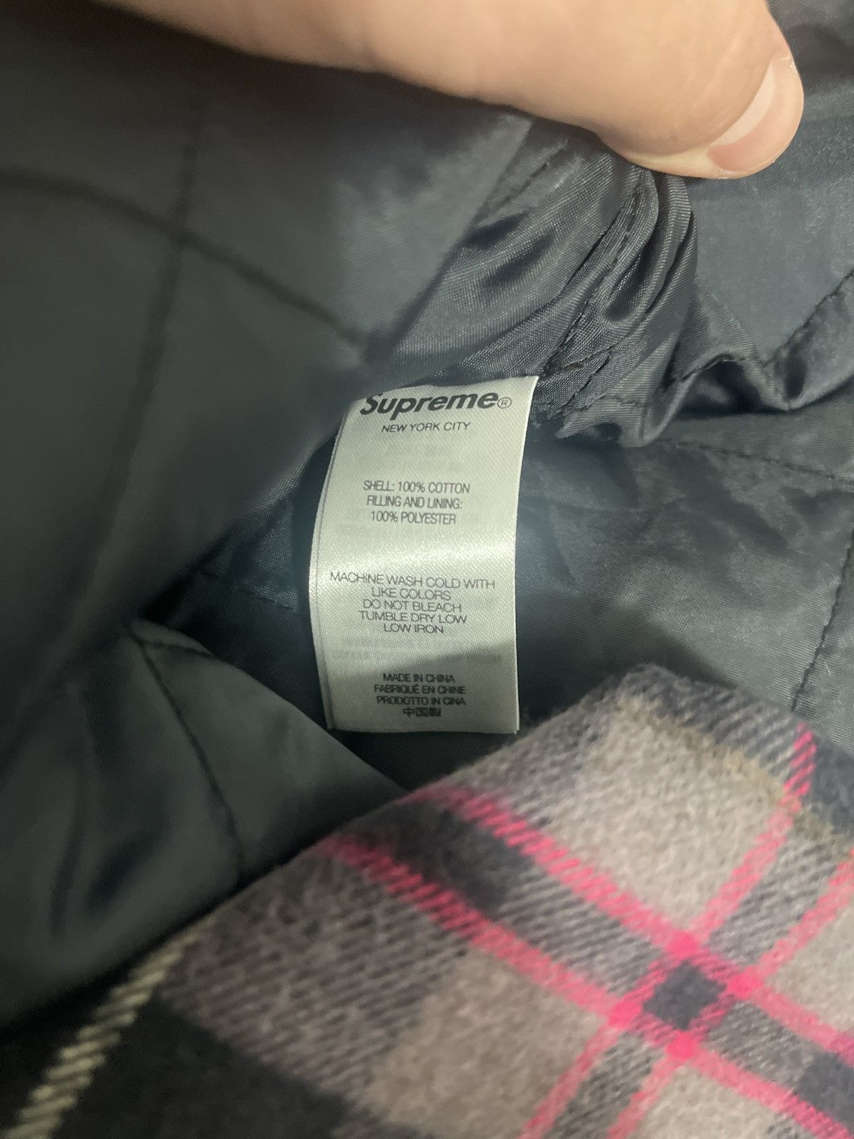 Supreme Supreme Quilted Shirt Flannel Grey sz L Size US L / EU 52-54 / 3 - 4 Thumbnail