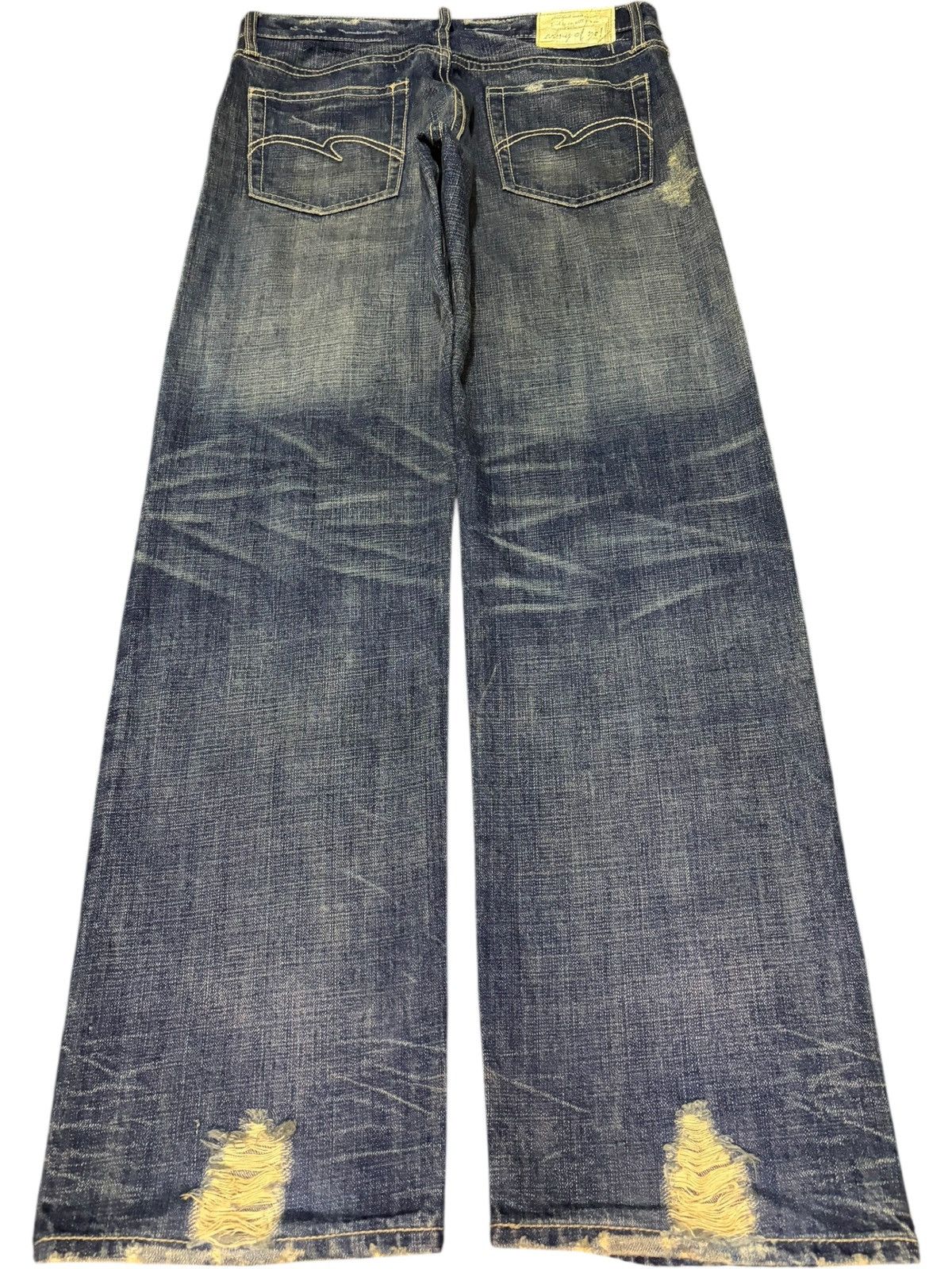 Edwin Vintage Japanese Brand Mud Wash Distress Selvedge Jeans Size US 31 - 2 Thumbnail