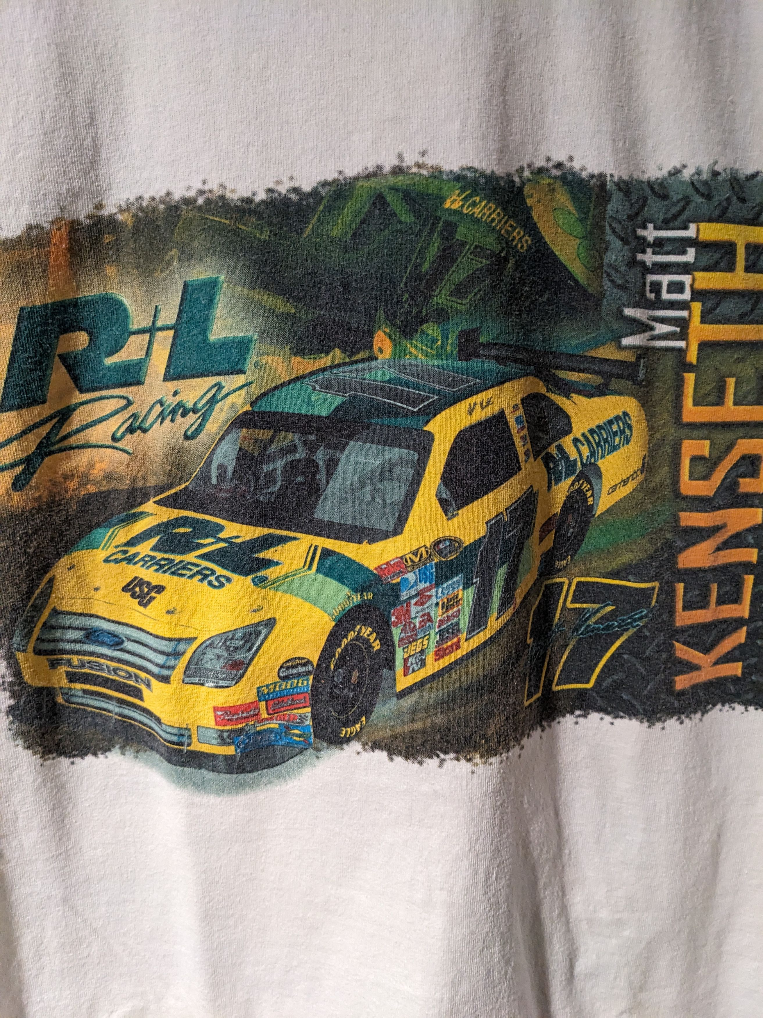 Chase Authentics × NASCAR × Vintage Vintage Y2K Nascar Matt Kenseth Racing Speedway T-Shirt Size US XL / EU 56 / 4 - 2 Thumbnail