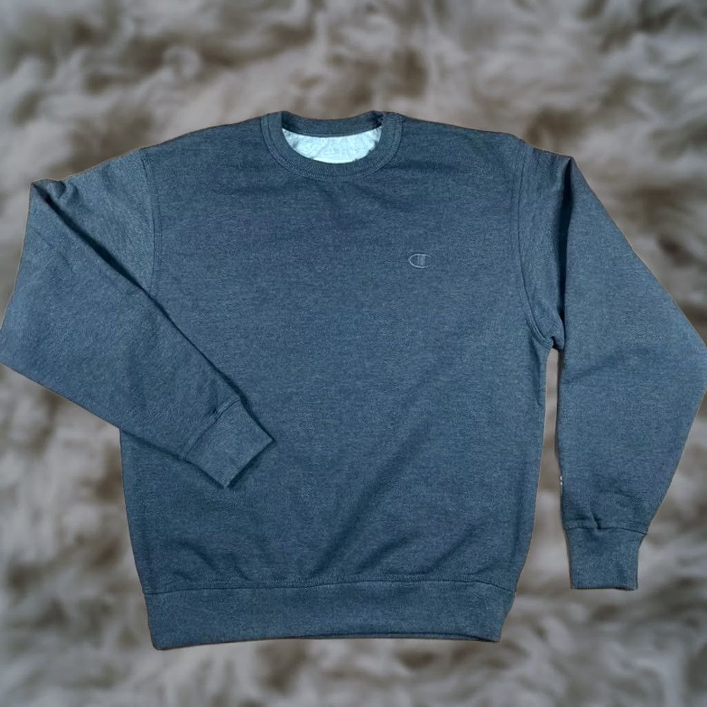 Champion Champion Gray Long Sleeve Sweater Pullover Crewneck Sweatshirt Mens M Size Fashion Knit Pullover Regular Fit Clothing Size US M / EU 48-50 / 2 - 1 Thumbnail
