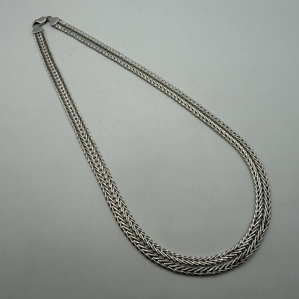 Sterling Silver Vintage Sterling Silver 925 Men's Jewelry Wheat Chain 50cm Size ONE SIZE - 4 Thumbnail