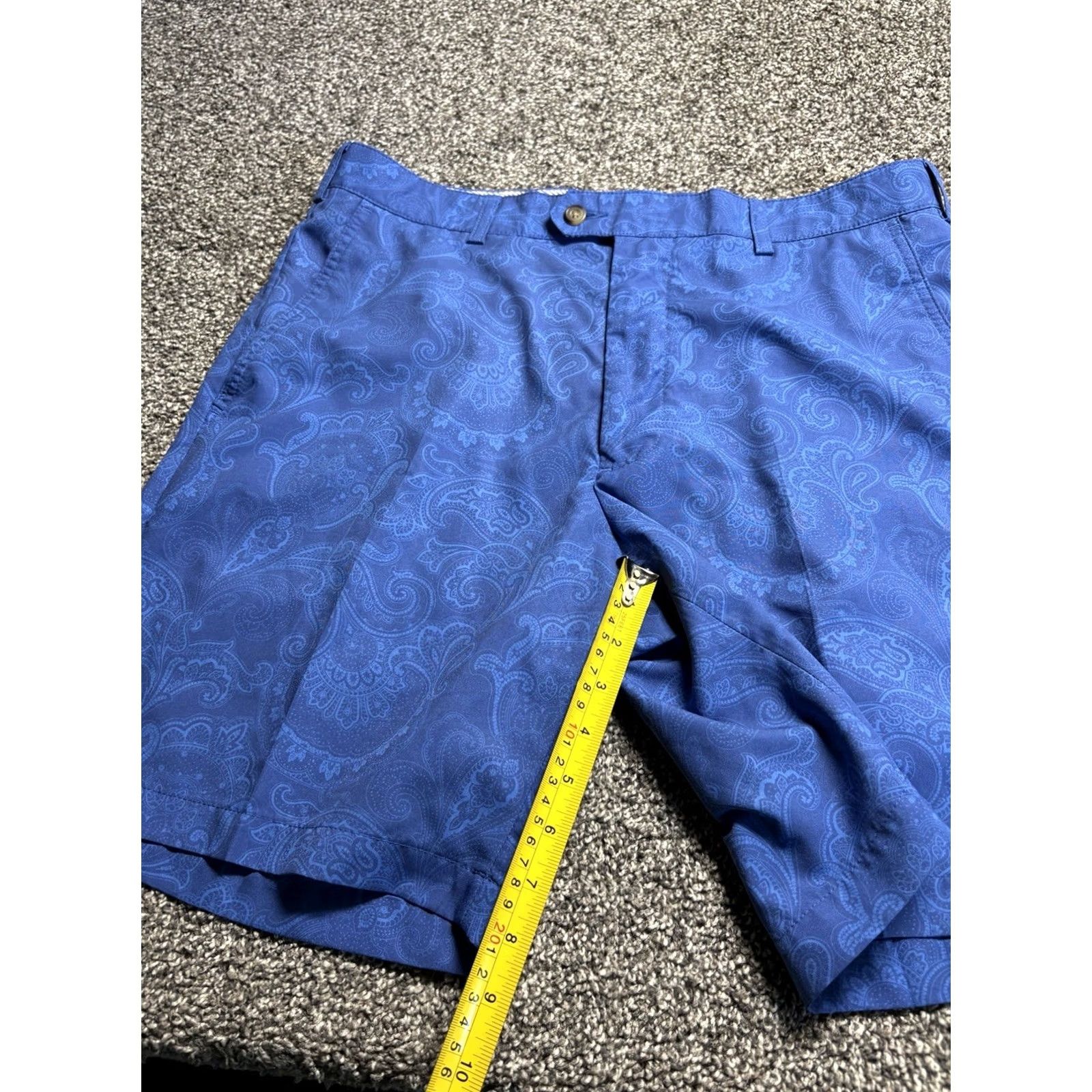 Vintage Donald Ross Golf Shorts Mens 35 Royal Blue Paisley Champions Country Club Eagle Shirt? Size US 35 - 4 Thumbnail