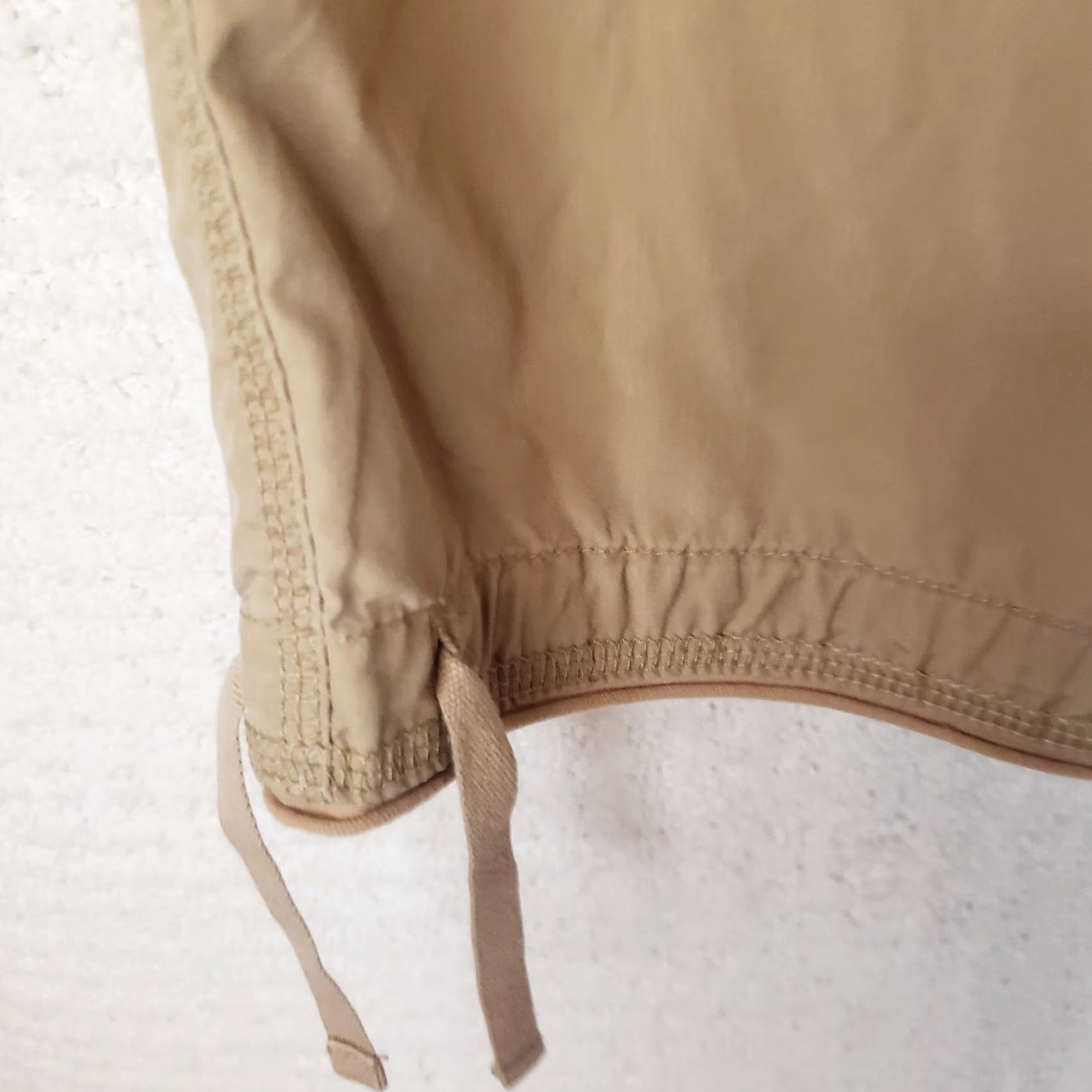 J. Jill J. Jill Women's Capri Cropped Drawstring Pants Tan Khaki 21 Inseam Size 10 Pockets Adjustable Waist Regular Fit Cotton Capris Size 32" / US 10 / IT 46 - 7 Thumbnail