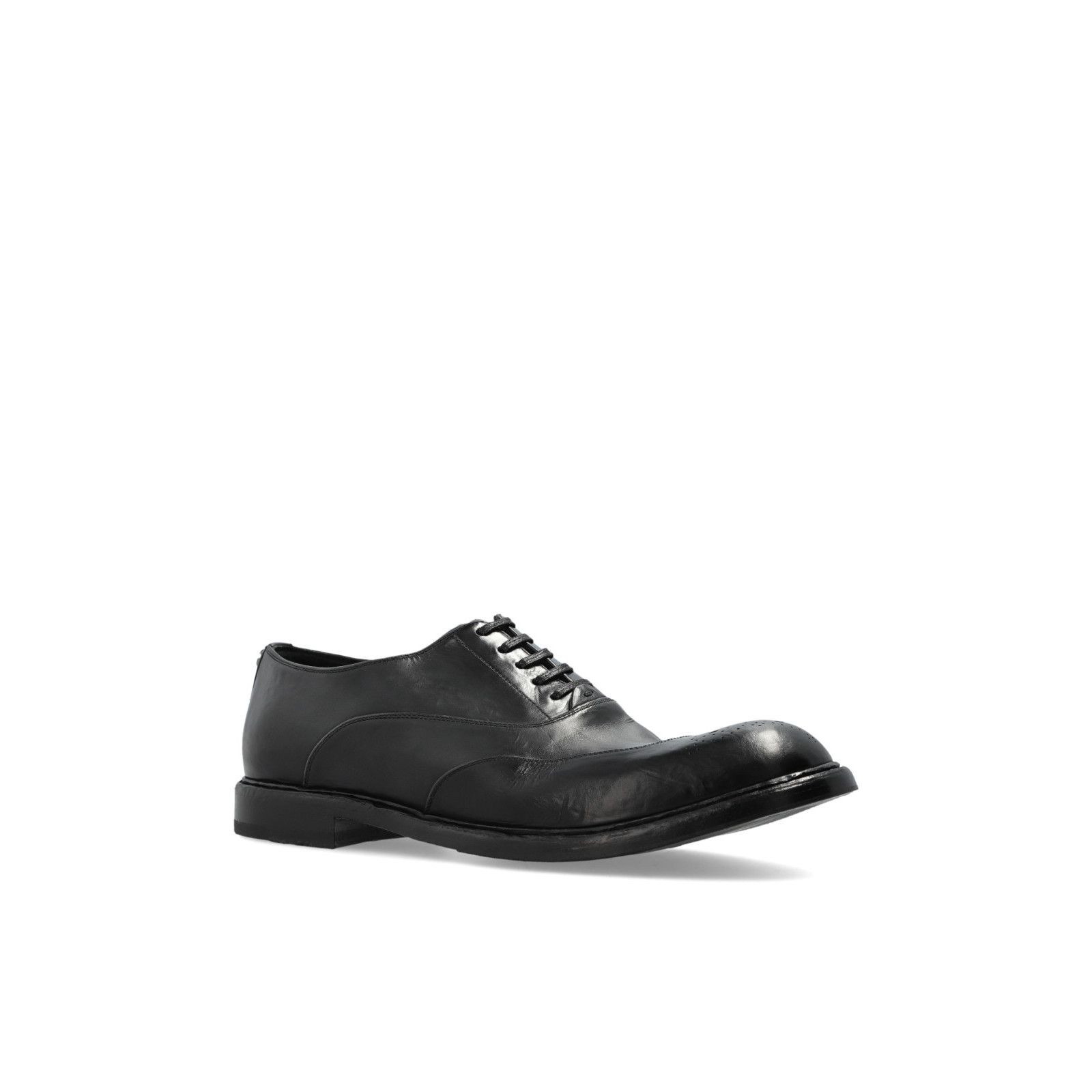 DOLCE&GABBANA Vintage Black Leather Elegant Shoes New & Auth